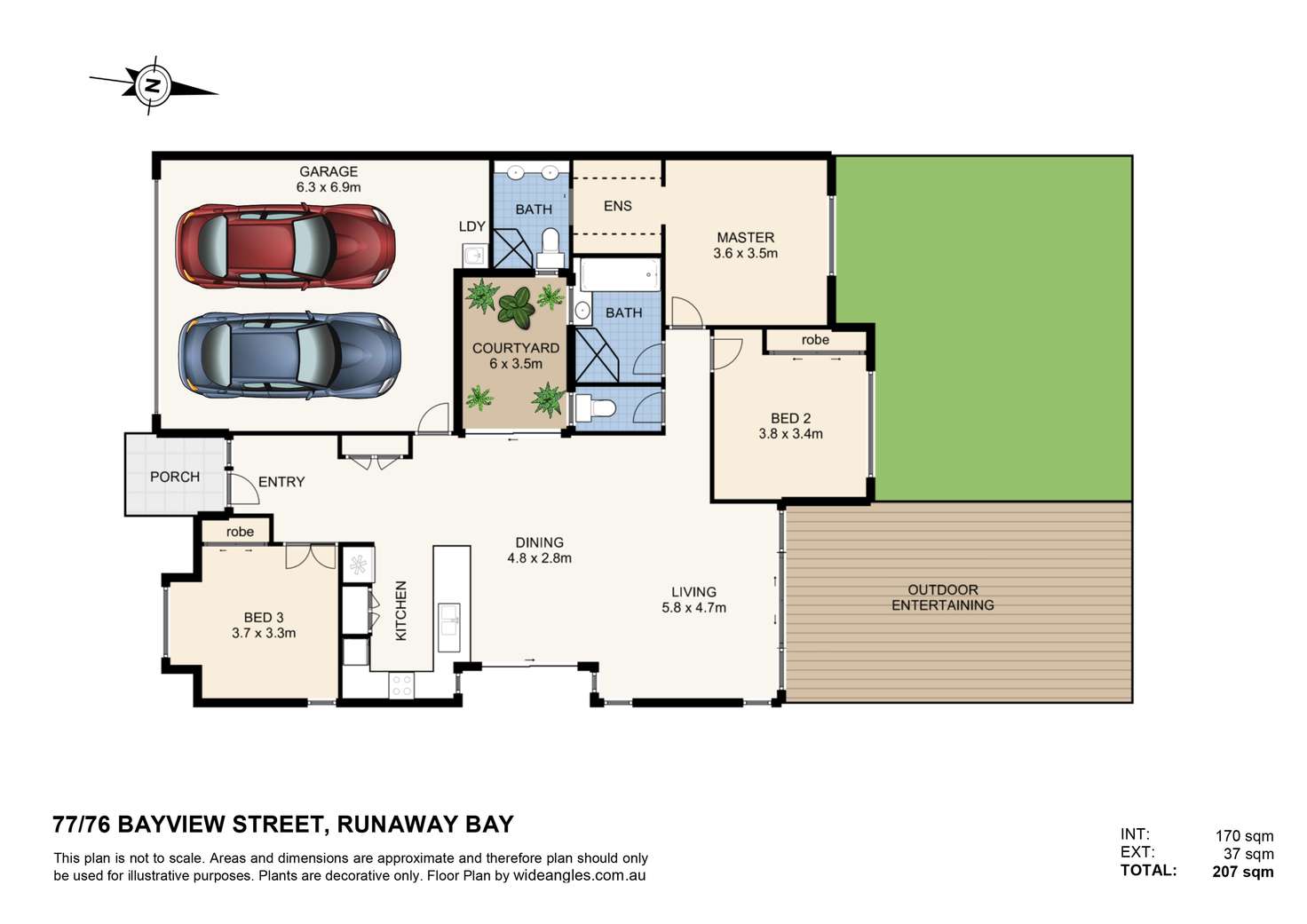 Floorplan of Homely villa listing, 77/76 Bayview Street, Runaway Bay QLD 4216