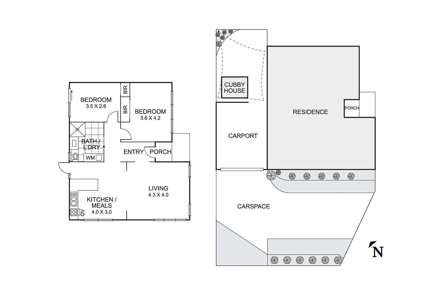 Floorplan of Homely unit listing, 1/308 Beach Road, Black Rock VIC 3193