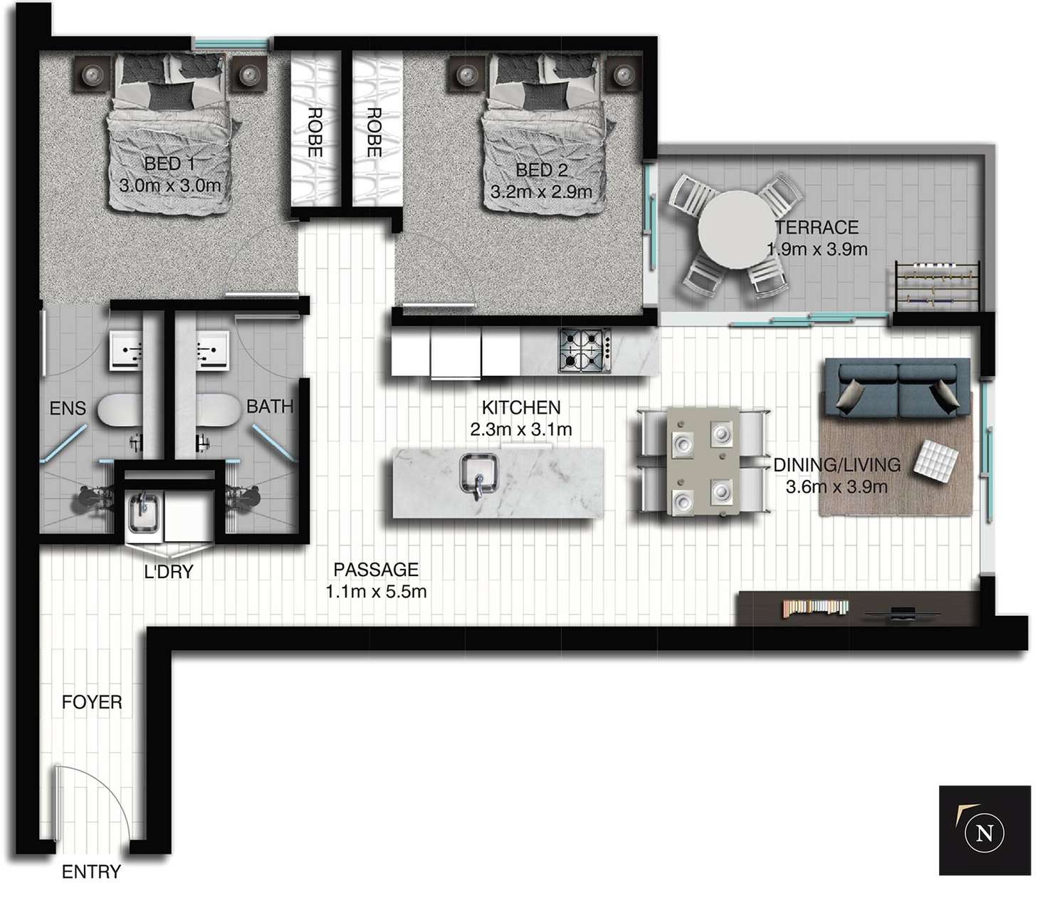 Floorplan of Homely apartment listing, 204/2053-2055 Malvern  Road, Malvern East VIC 3145