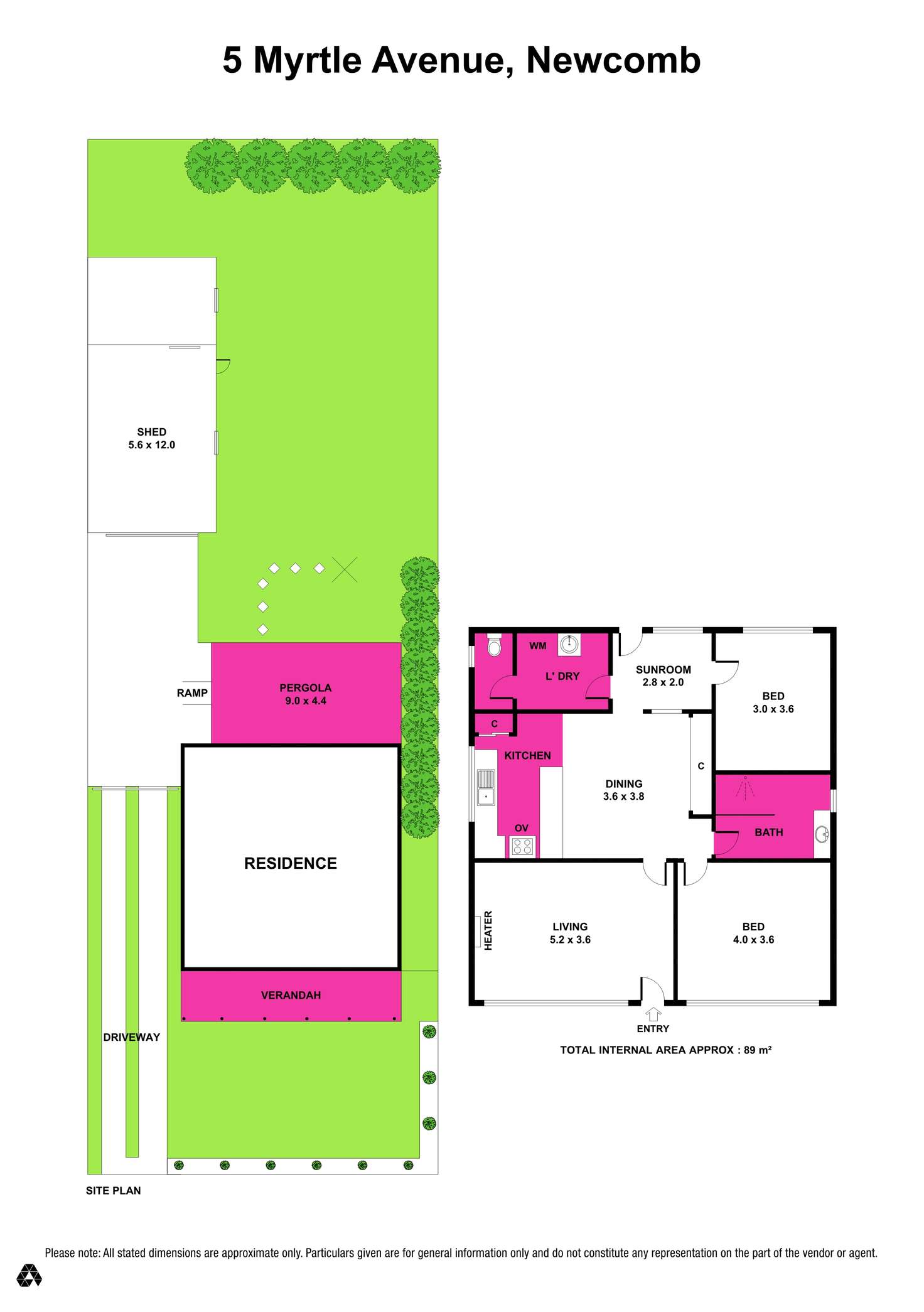 Floorplan of Homely house listing, 5 Myrtle Avenue, Newcomb VIC 3219