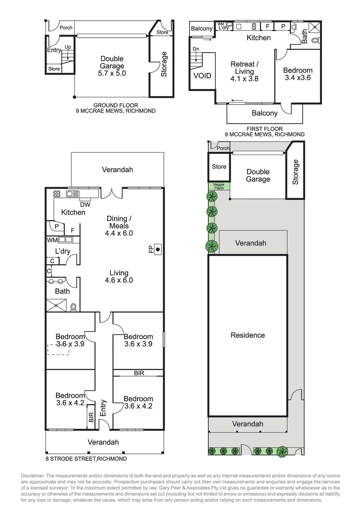 Floorplan of Homely house listing, 8 Strode Street & 9 McCrae Mews, Richmond VIC 3121