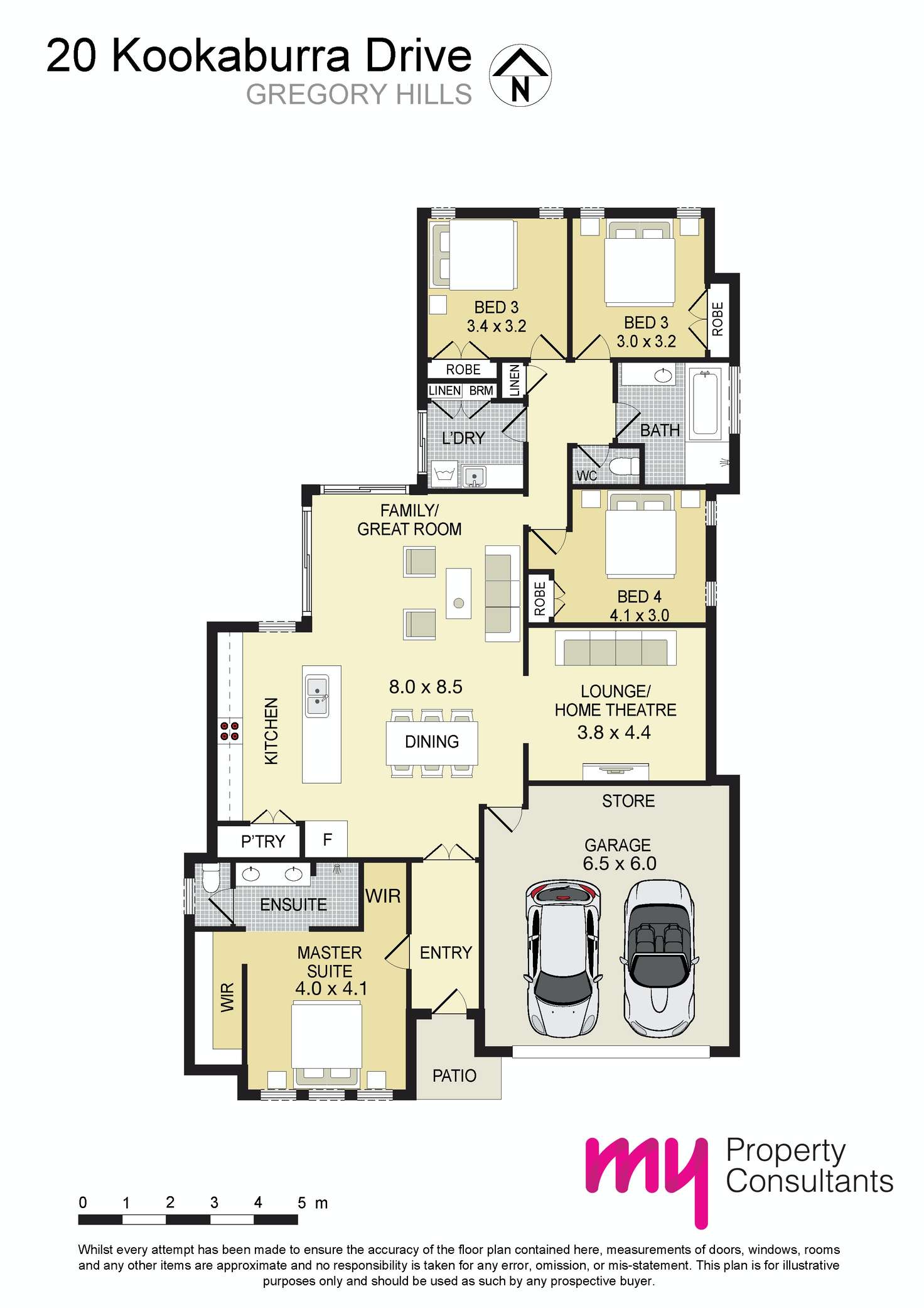 Floorplan of Homely house listing, 20 Kookaburra Drive, Gregory Hills NSW 2557