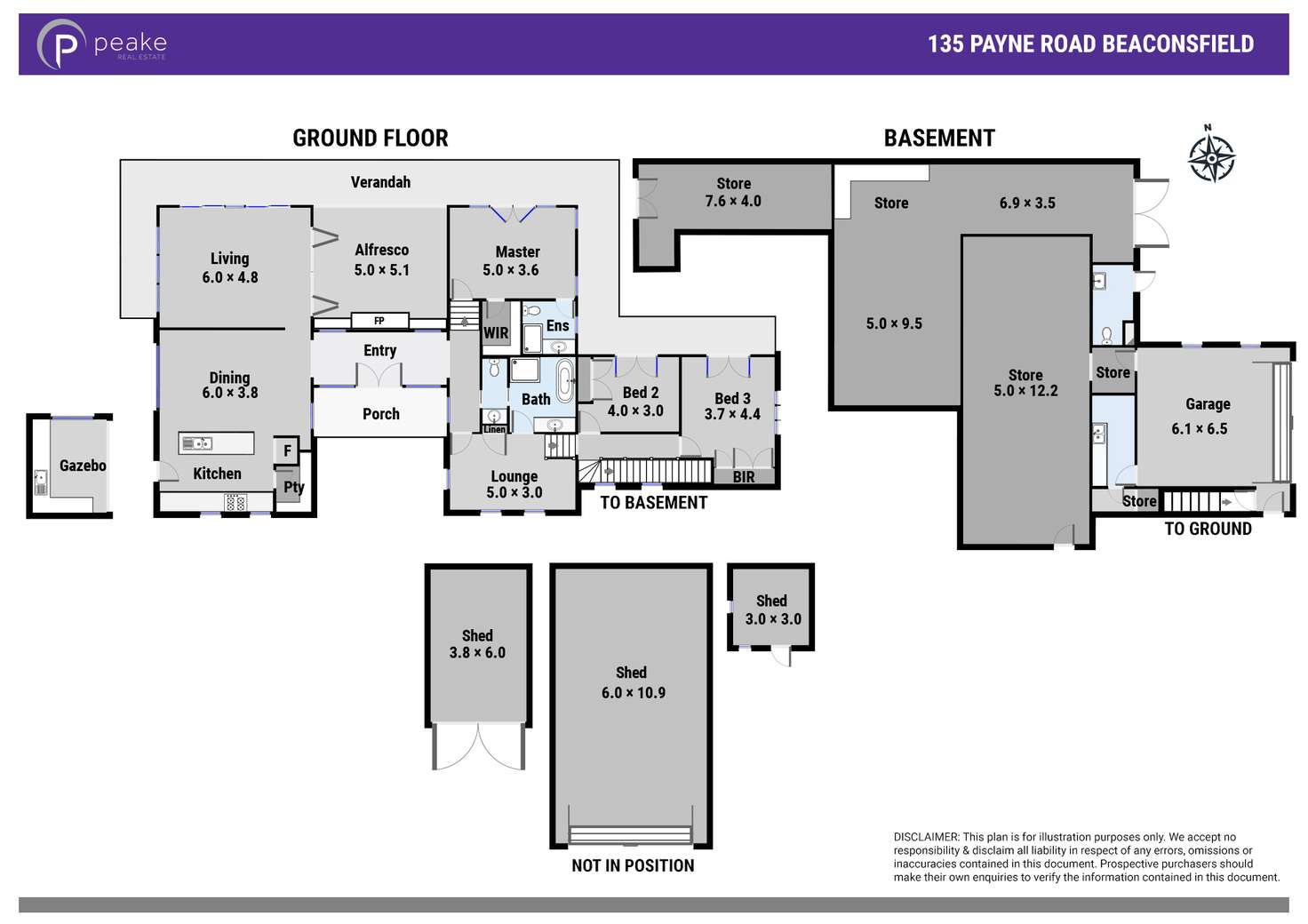 Floorplan of Homely house listing, 135 Payne Road, Beaconsfield VIC 3807
