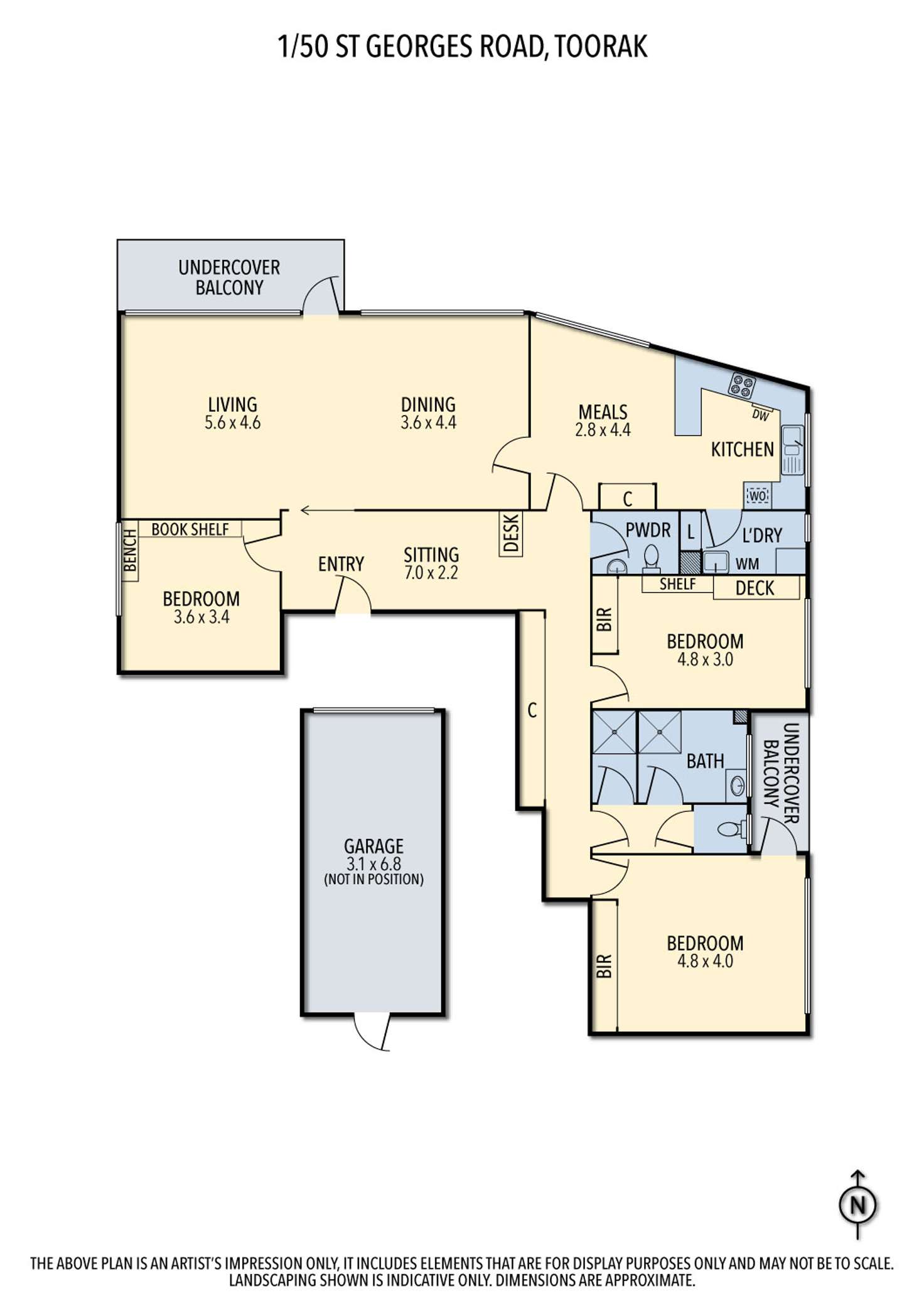 Floorplan of Homely apartment listing, 1/50 St Georges Road, Toorak VIC 3142