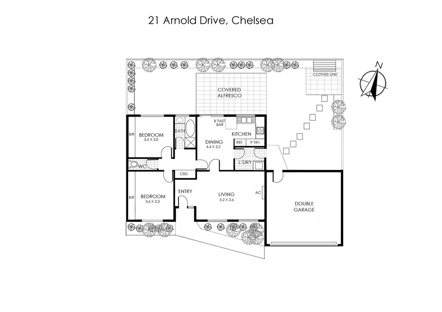 Floorplan of Homely unit listing, 21 Arnold Drive, Chelsea VIC 3196