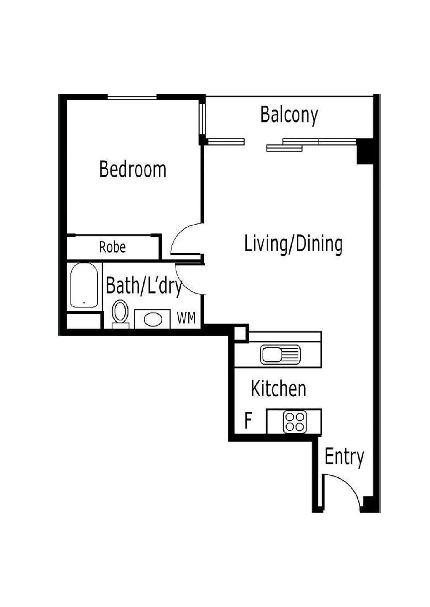 Floorplan of Homely apartment listing, 142/79 Whiteman Street, Southbank VIC 3006