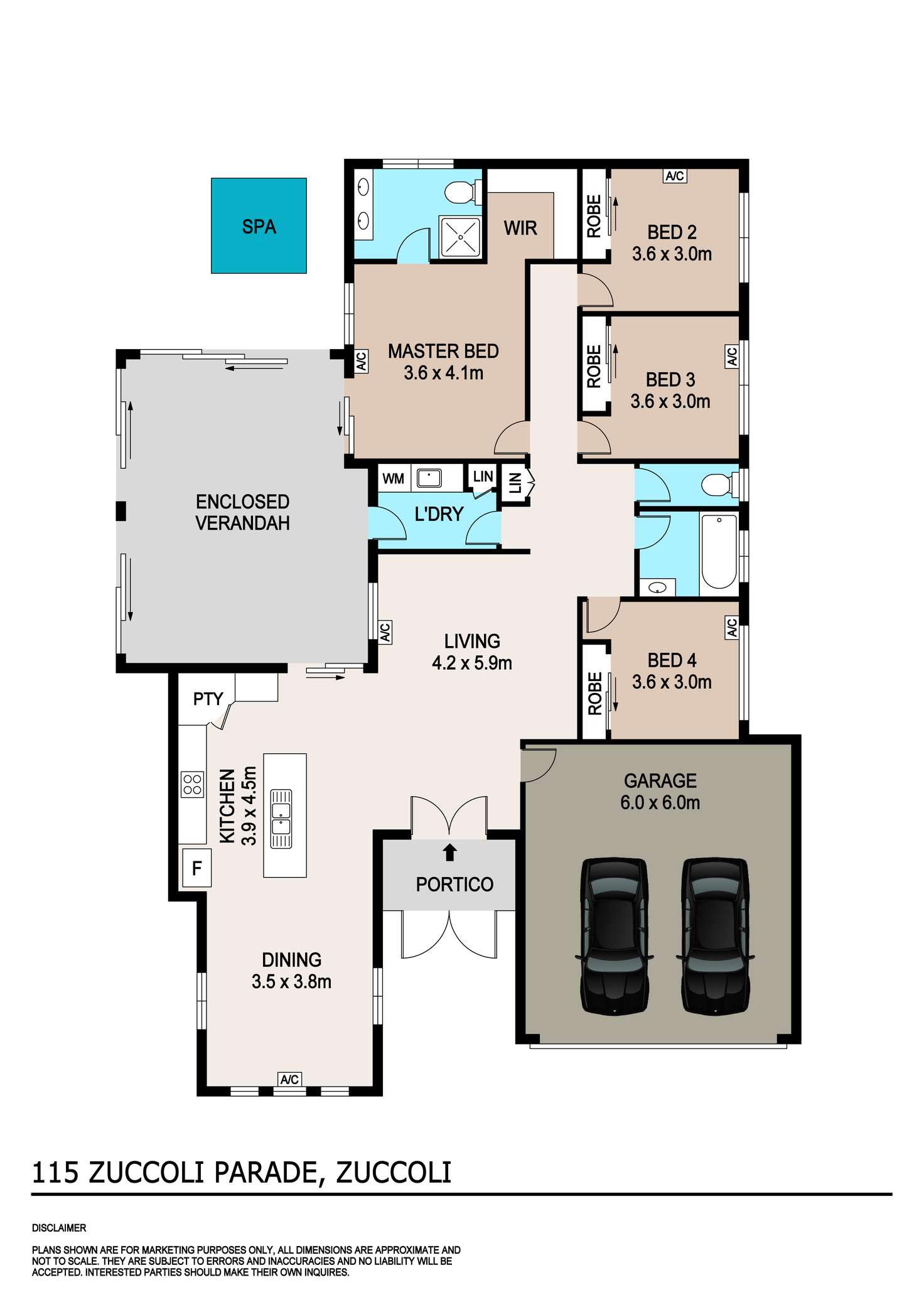 Floorplan of Homely house listing, 115 Zuccoli Parade, Zuccoli NT 832