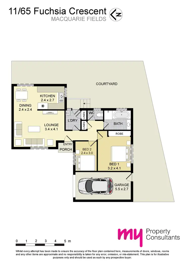 Floorplan of Homely villa listing, 11/65 Fuchsia Crescent, Macquarie Fields NSW 2564