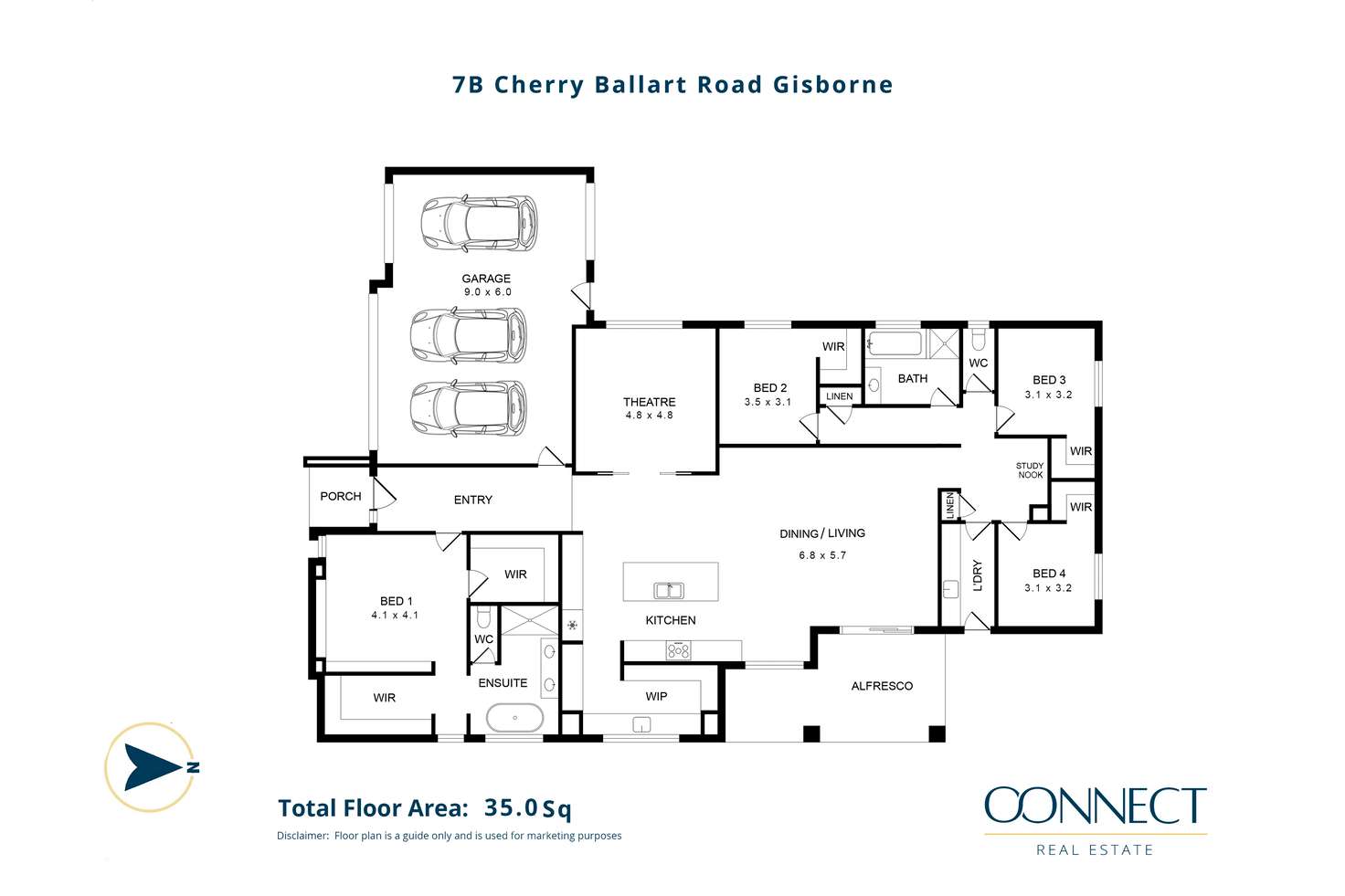 Floorplan of Homely house listing, 7B Cherry Ballart Road, Gisborne VIC 3437