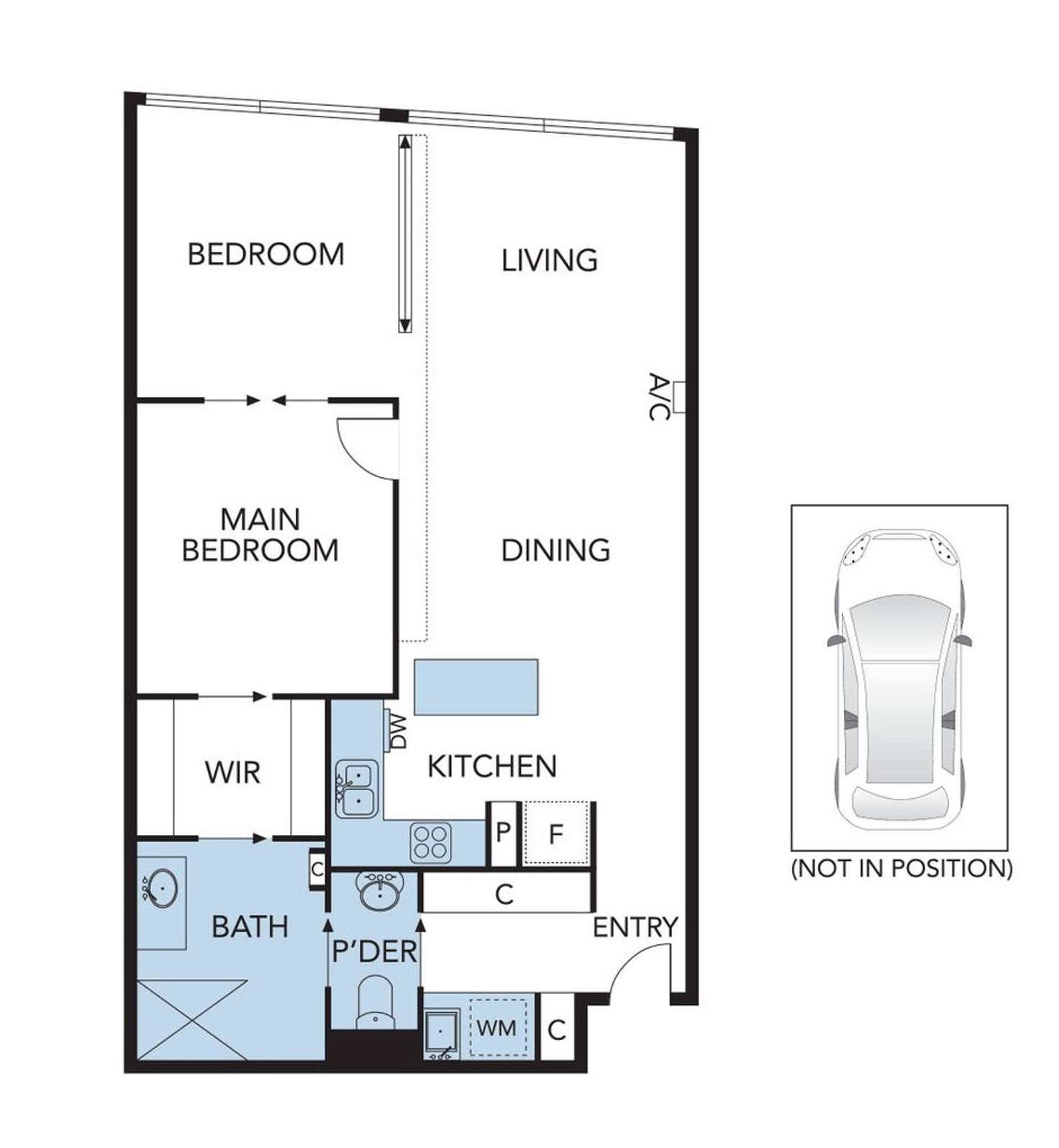 Floorplan of Homely apartment listing, 1008/68 La Trobe Street, Melbourne VIC 3000