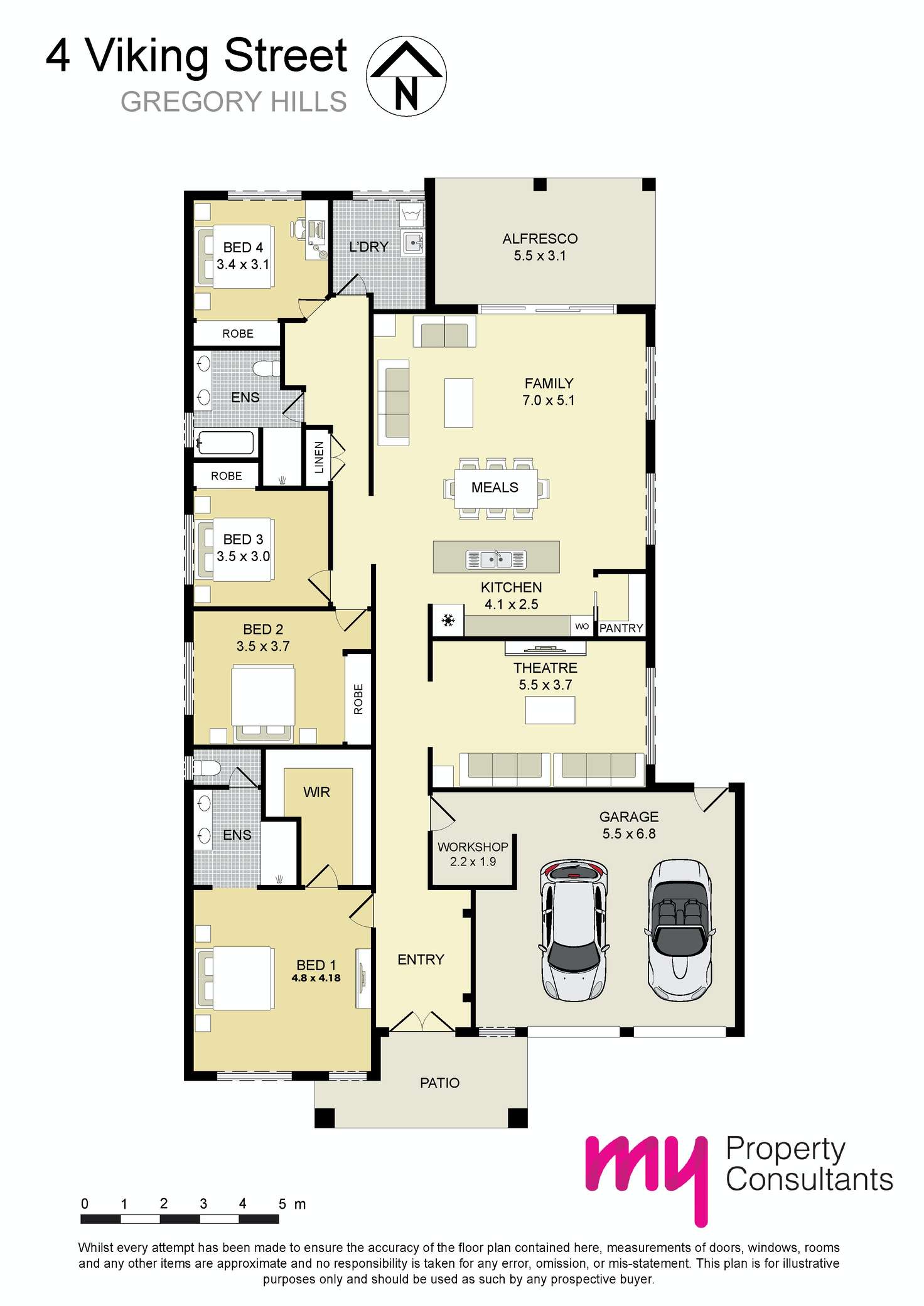 Floorplan of Homely house listing, 4 Viking Street, Gregory Hills NSW 2557