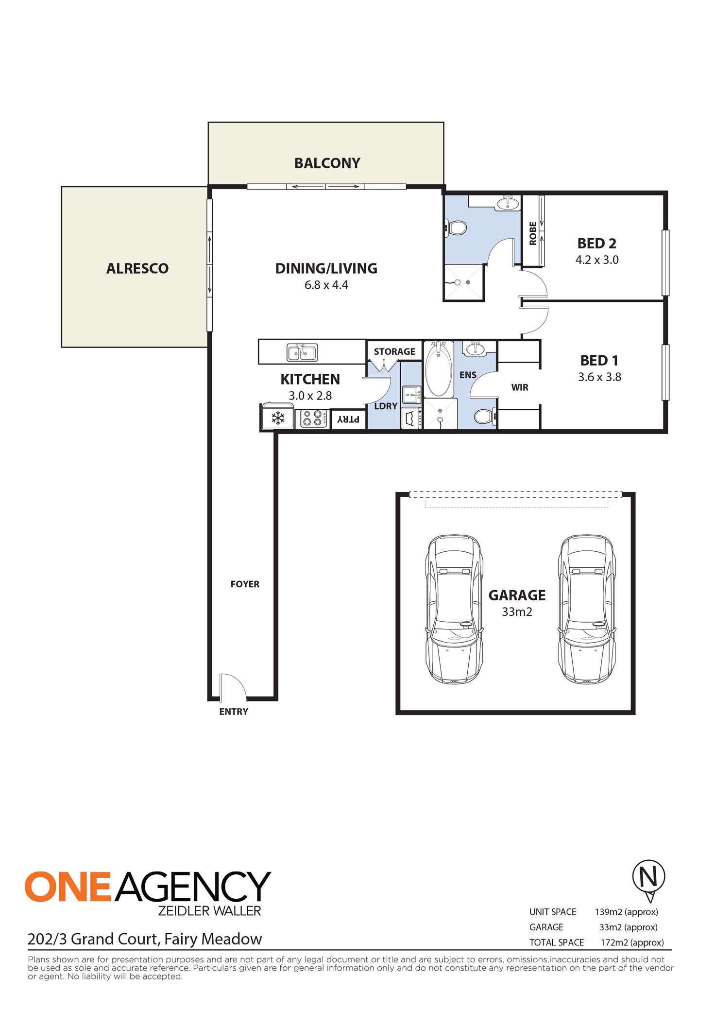 Floorplan of Homely apartment listing, 202/3 Grand Court, Fairy Meadow NSW 2519