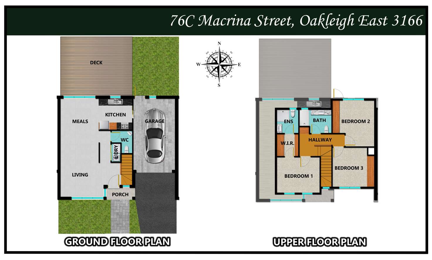 Floorplan of Homely townhouse listing, 76C Macrina Street, Oakleigh East VIC 3166