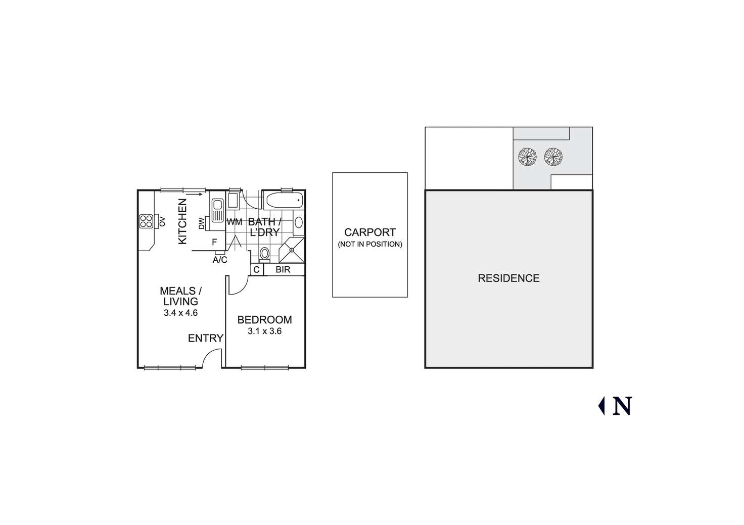 Floorplan of Homely unit listing, 6/23-25 Olive Grove, Mentone VIC 3194