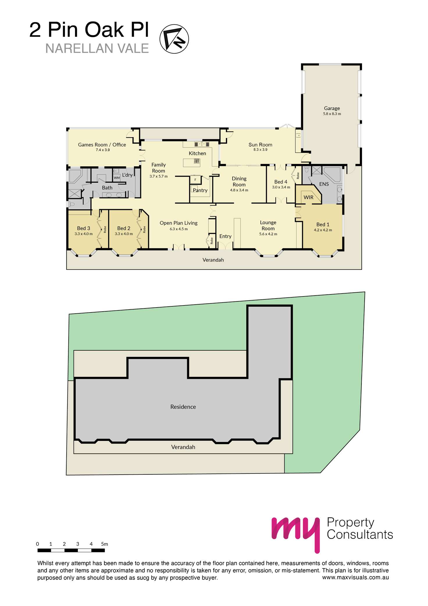 Floorplan of Homely house listing, 2 Pin Oak Place, Narellan Vale NSW 2567