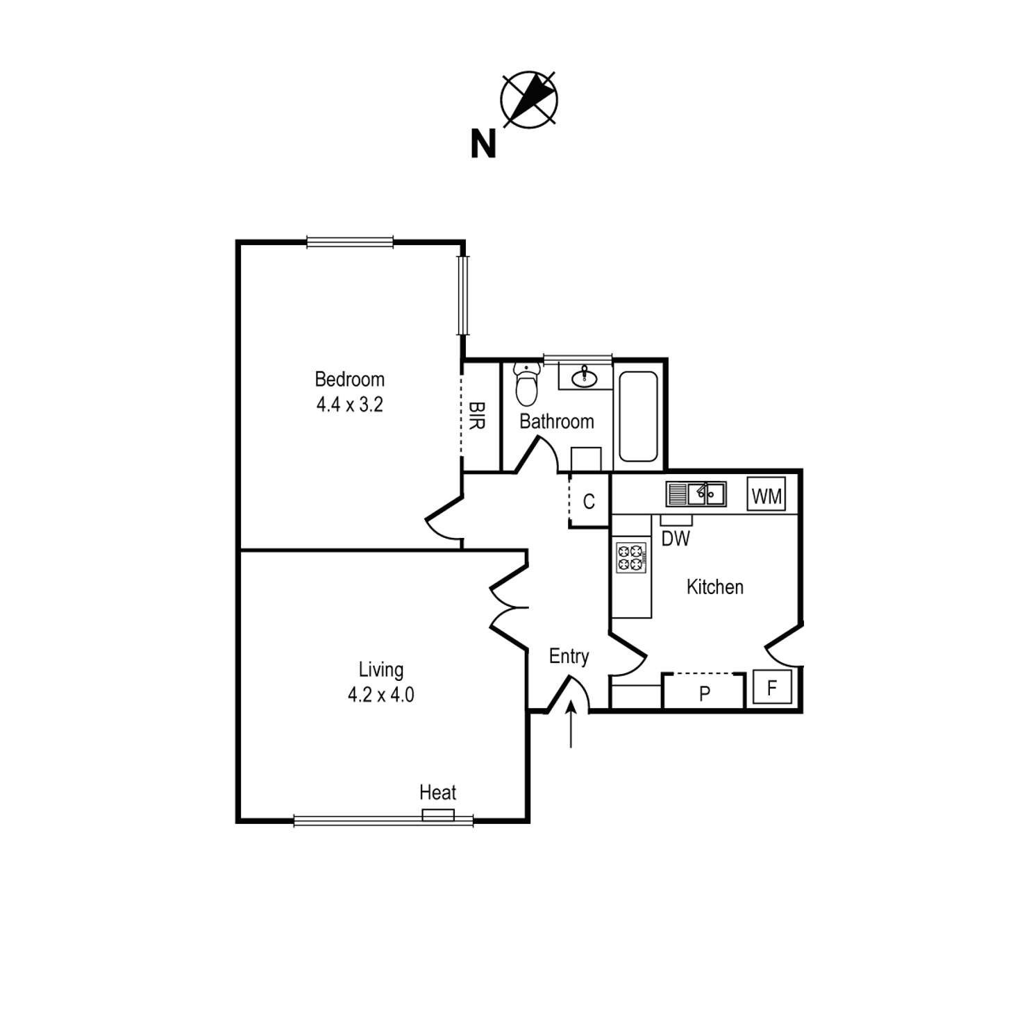 Floorplan of Homely apartment listing, 23/145 Fitzroy Street, St Kilda VIC 3182