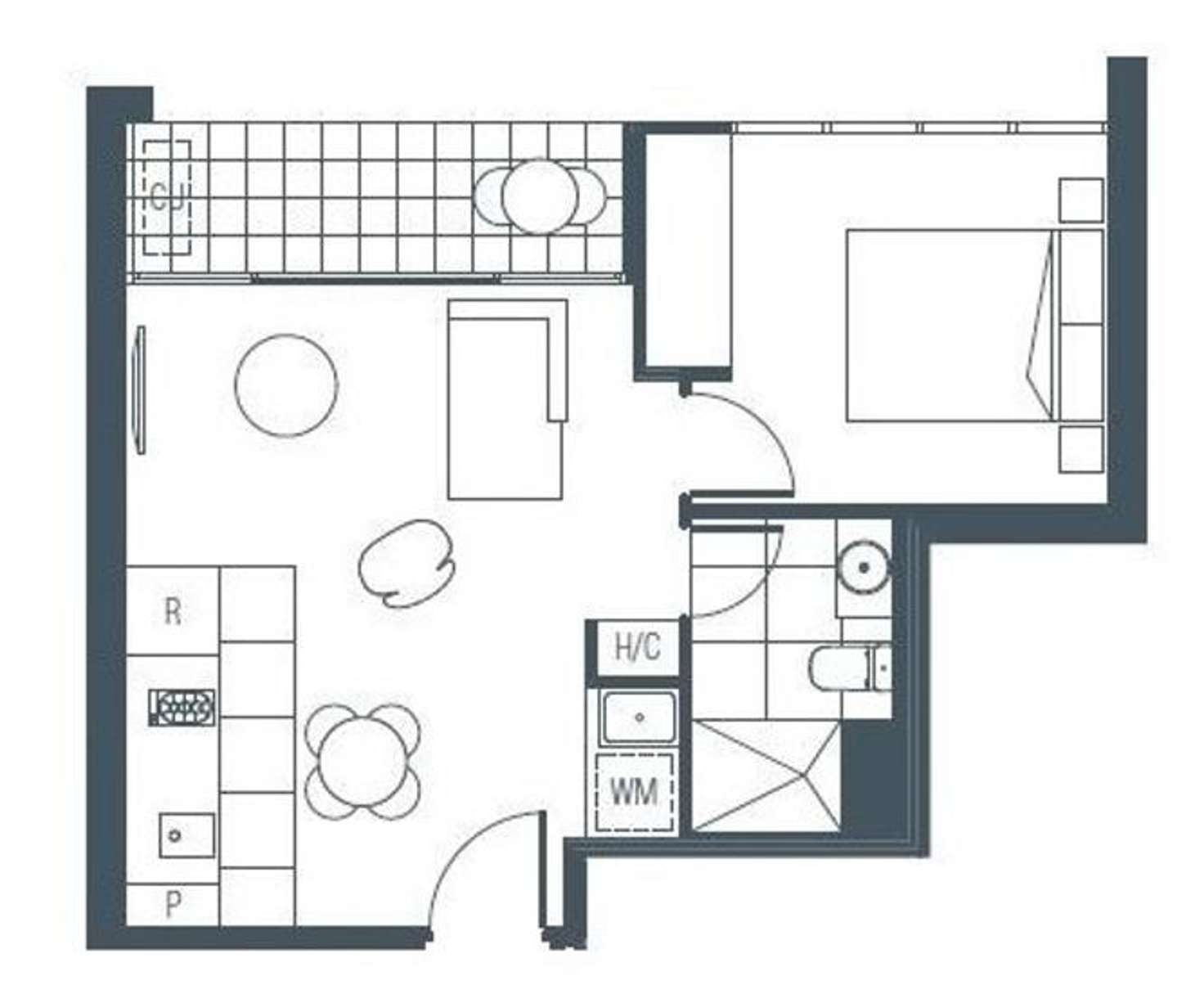 Floorplan of Homely apartment listing, 227/555 St Kilda Road, Melbourne VIC 3004