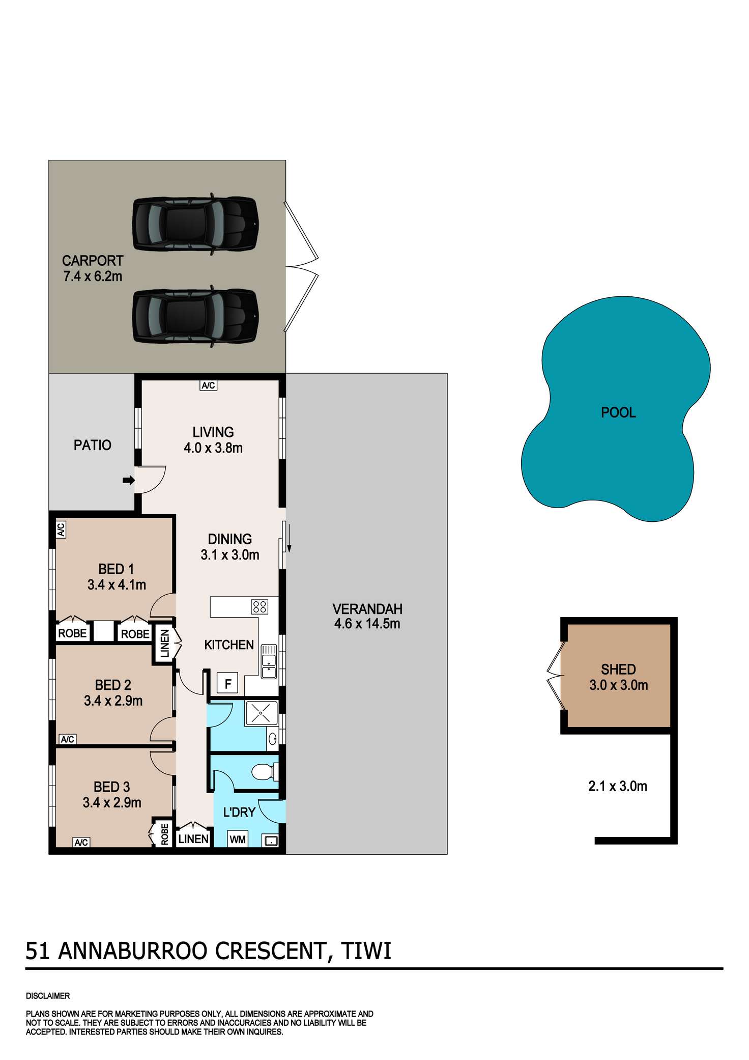 Floorplan of Homely house listing, 51 Annaburroo Crescent, Tiwi NT 810
