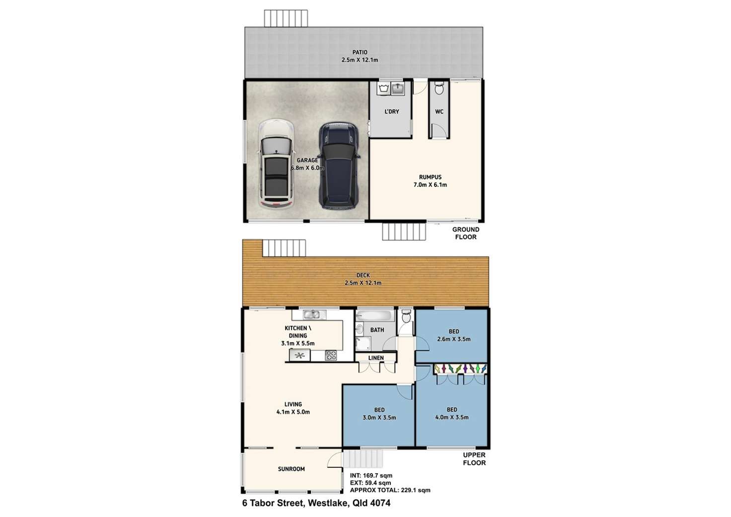 Floorplan of Homely house listing, 6 Tabor  Street, Westlake QLD 4074