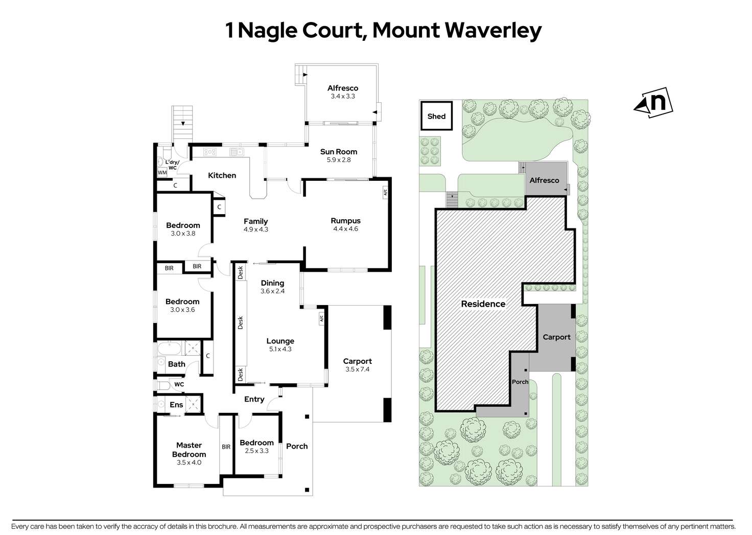 Floorplan of Homely house listing, 1 Nagle Court, Mount Waverley VIC 3149