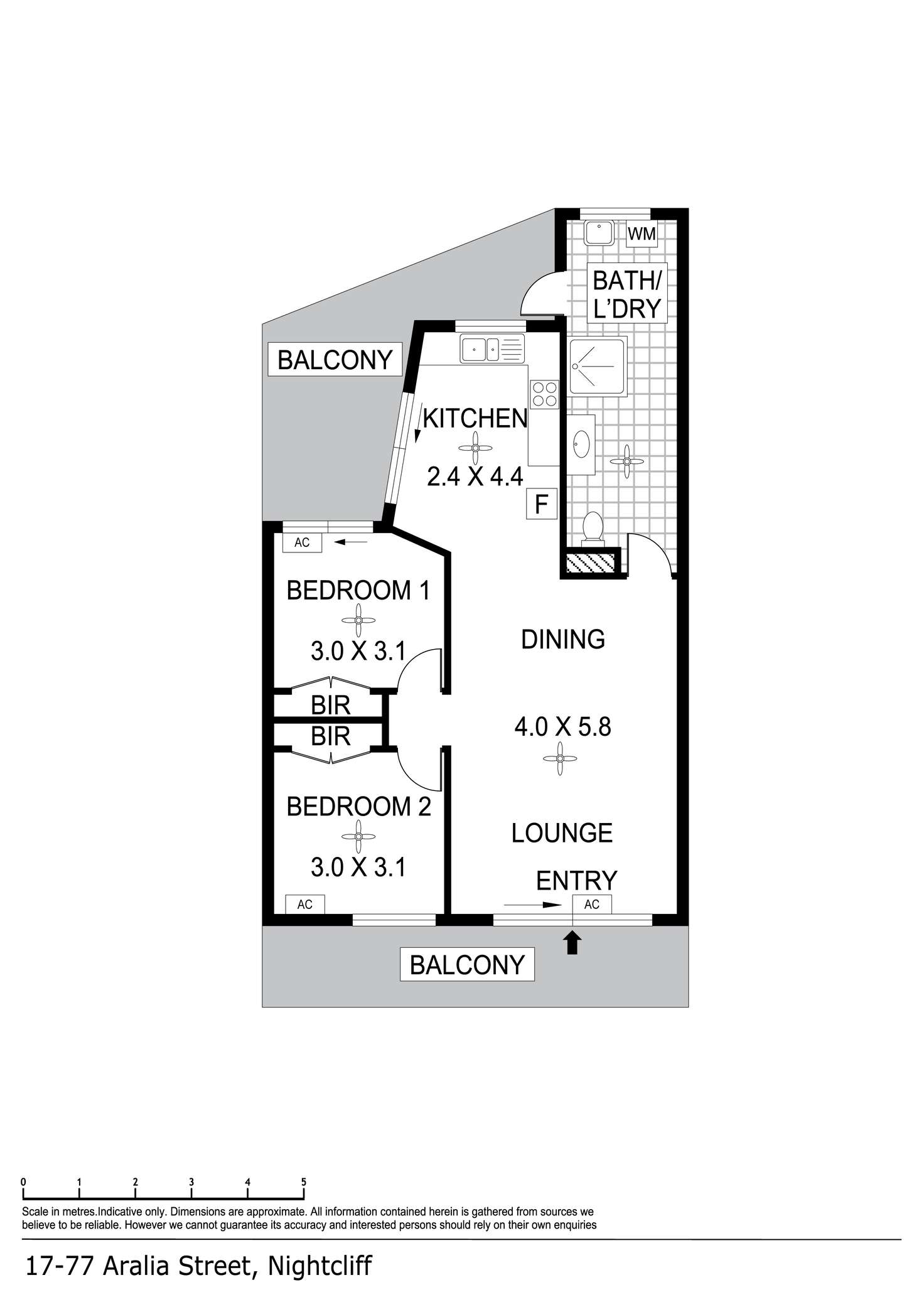 Floorplan of Homely unit listing, 17/77 Aralia Street, Rapid Creek NT 810