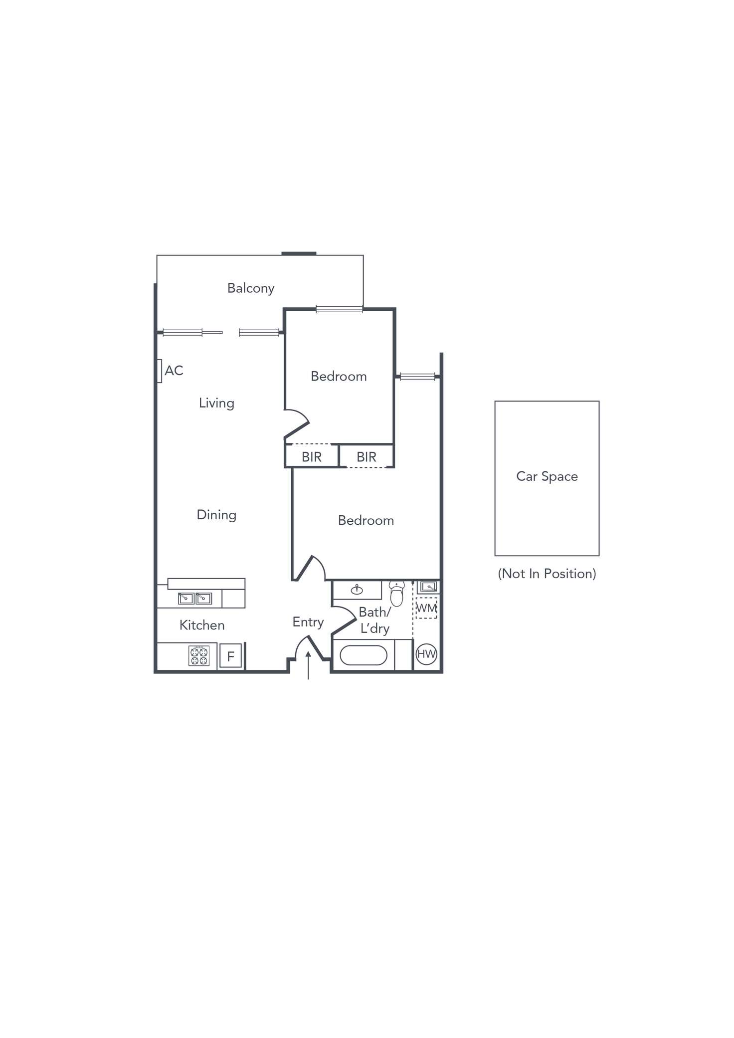Floorplan of Homely apartment listing, D203/52 Nott Street, Port Melbourne VIC 3207