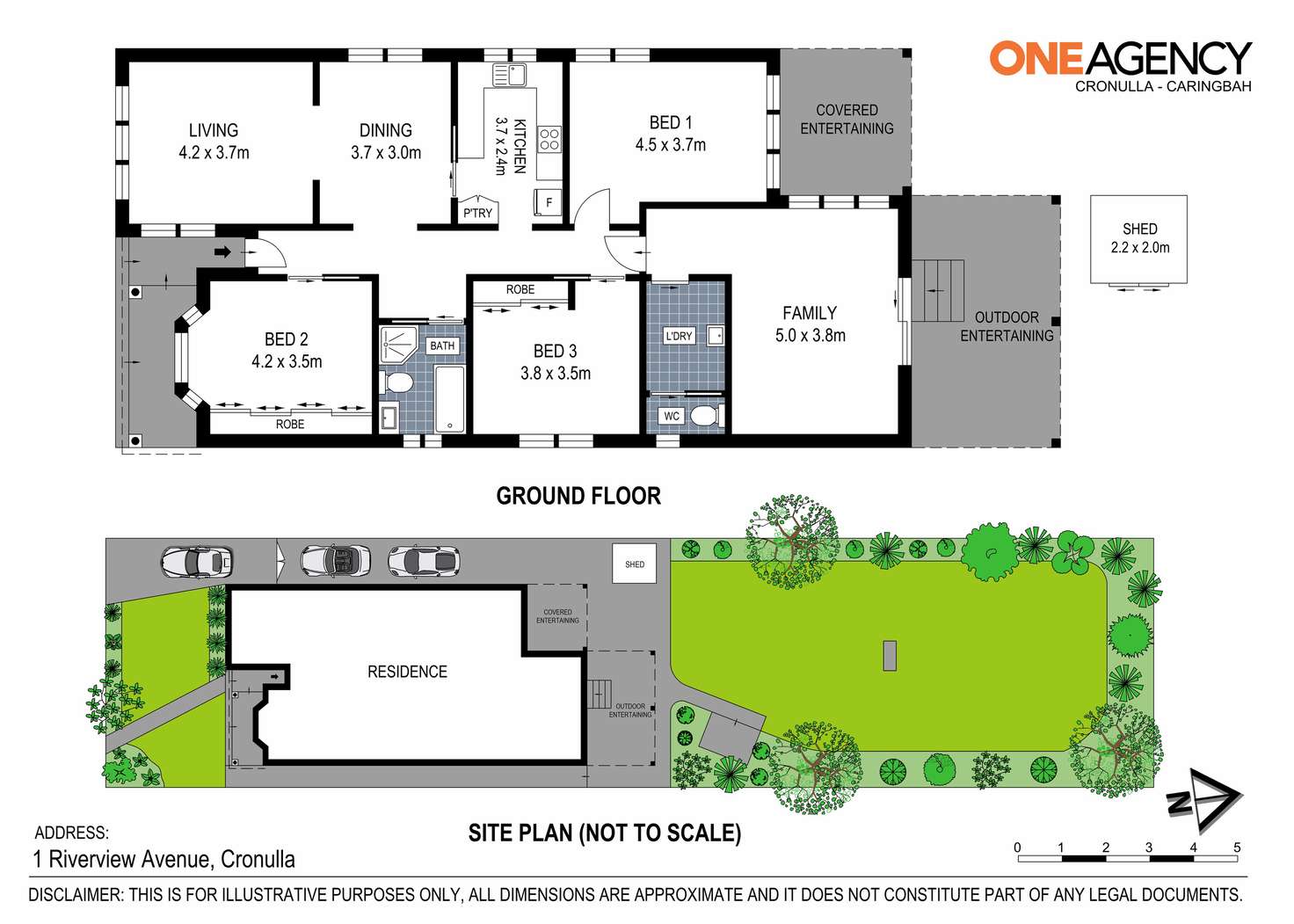 Floorplan of Homely house listing, 1 Riverview Avenue, Cronulla NSW 2230