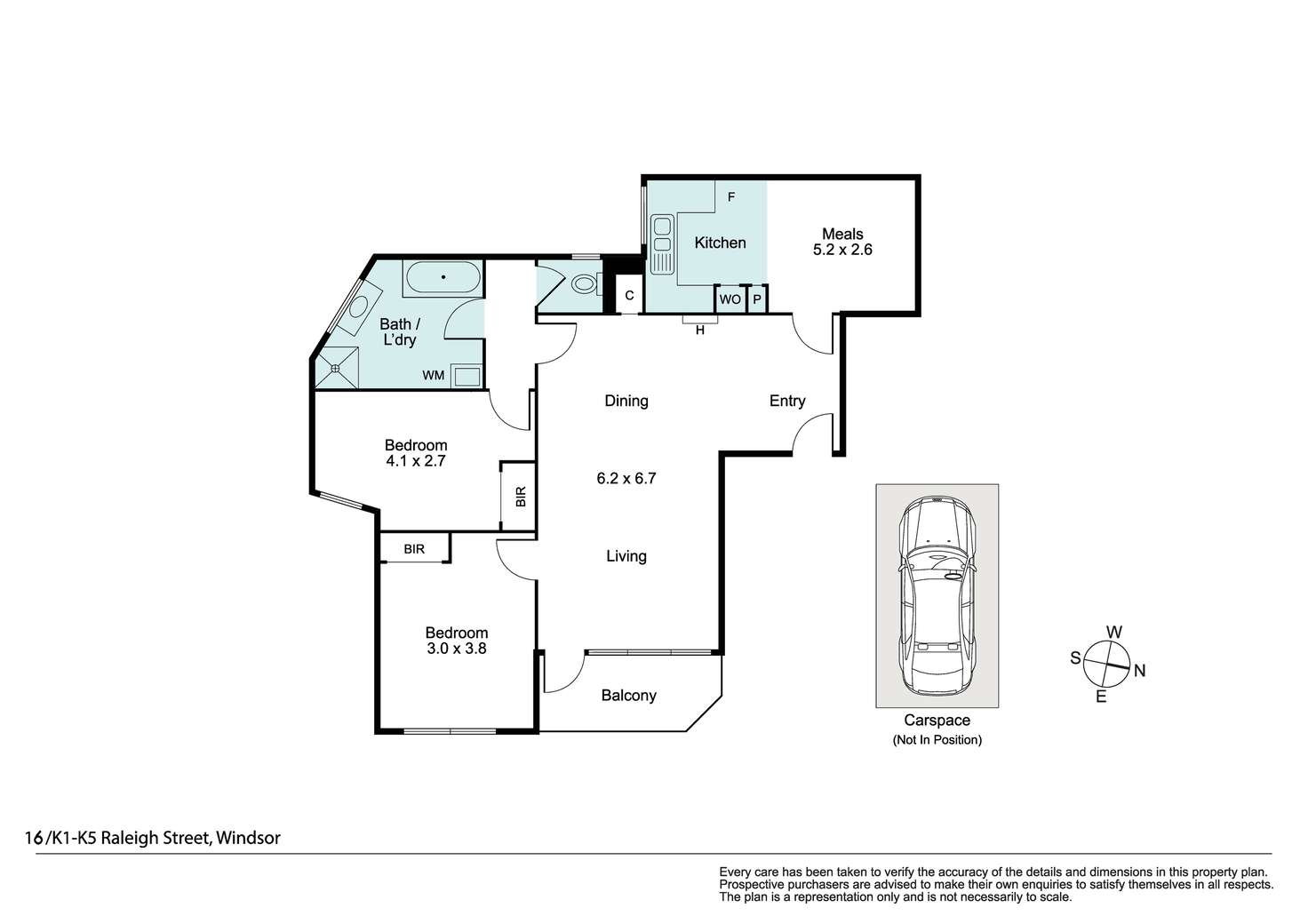 Floorplan of Homely apartment listing, 16/K1-K5 Raleigh Street, Prahran VIC 3181