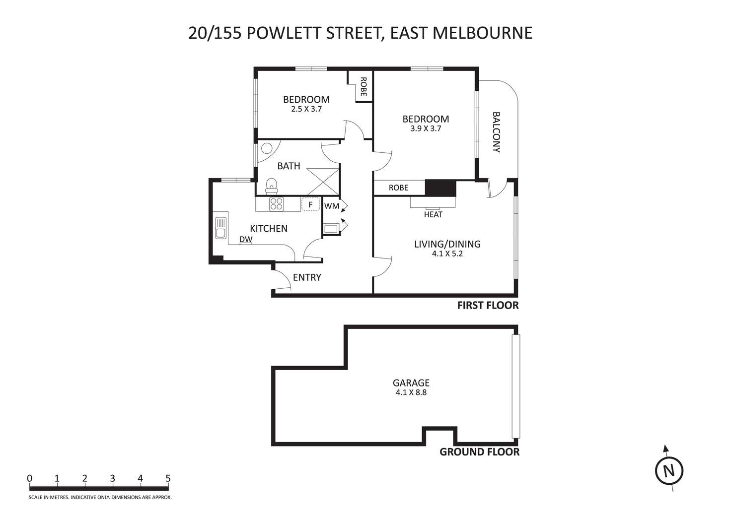 Floorplan of Homely apartment listing, 20/155 Powlett Street, East Melbourne VIC 3002