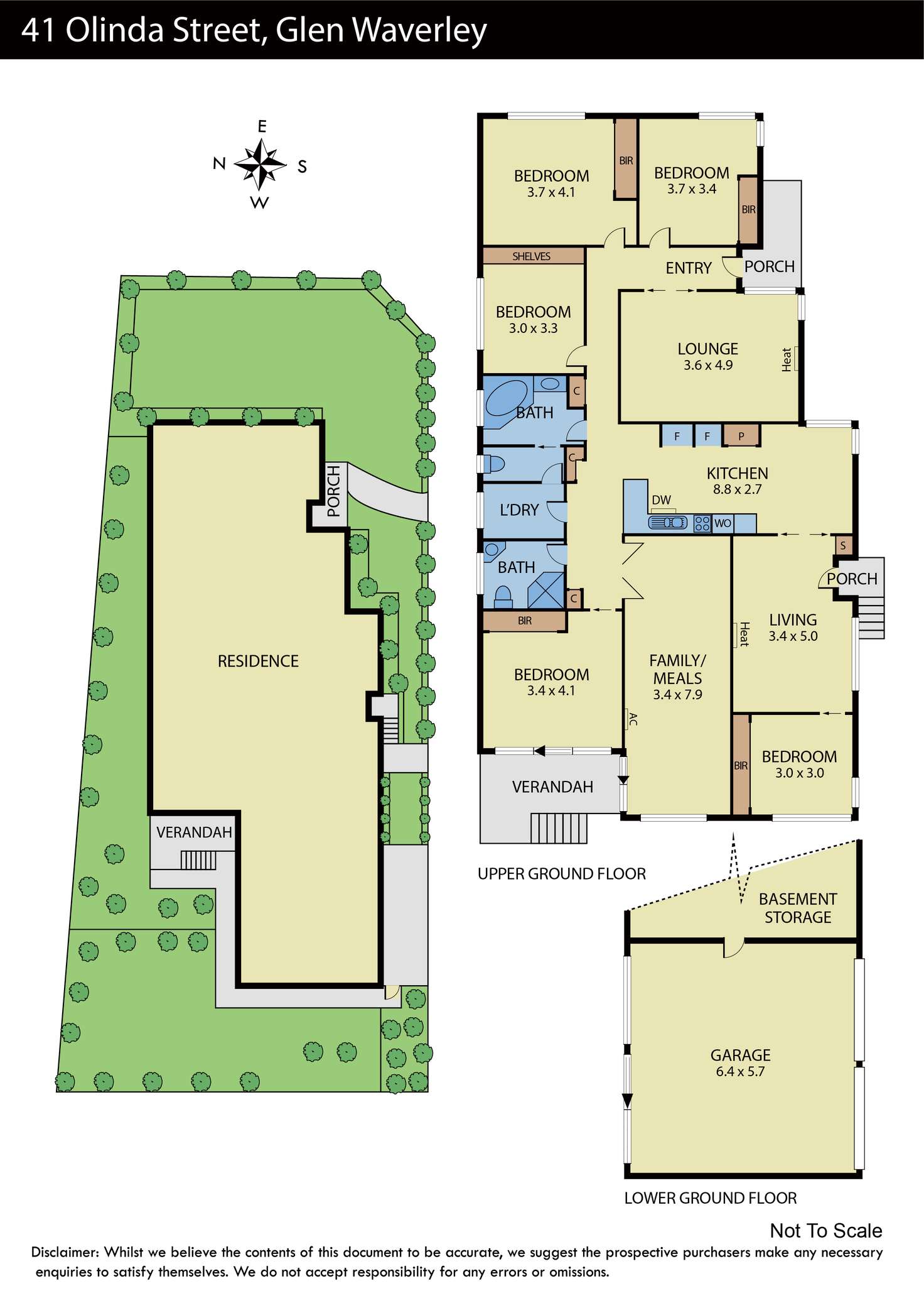 Floorplan of Homely house listing, 41 Olinda Street, Glen Waverley VIC 3150