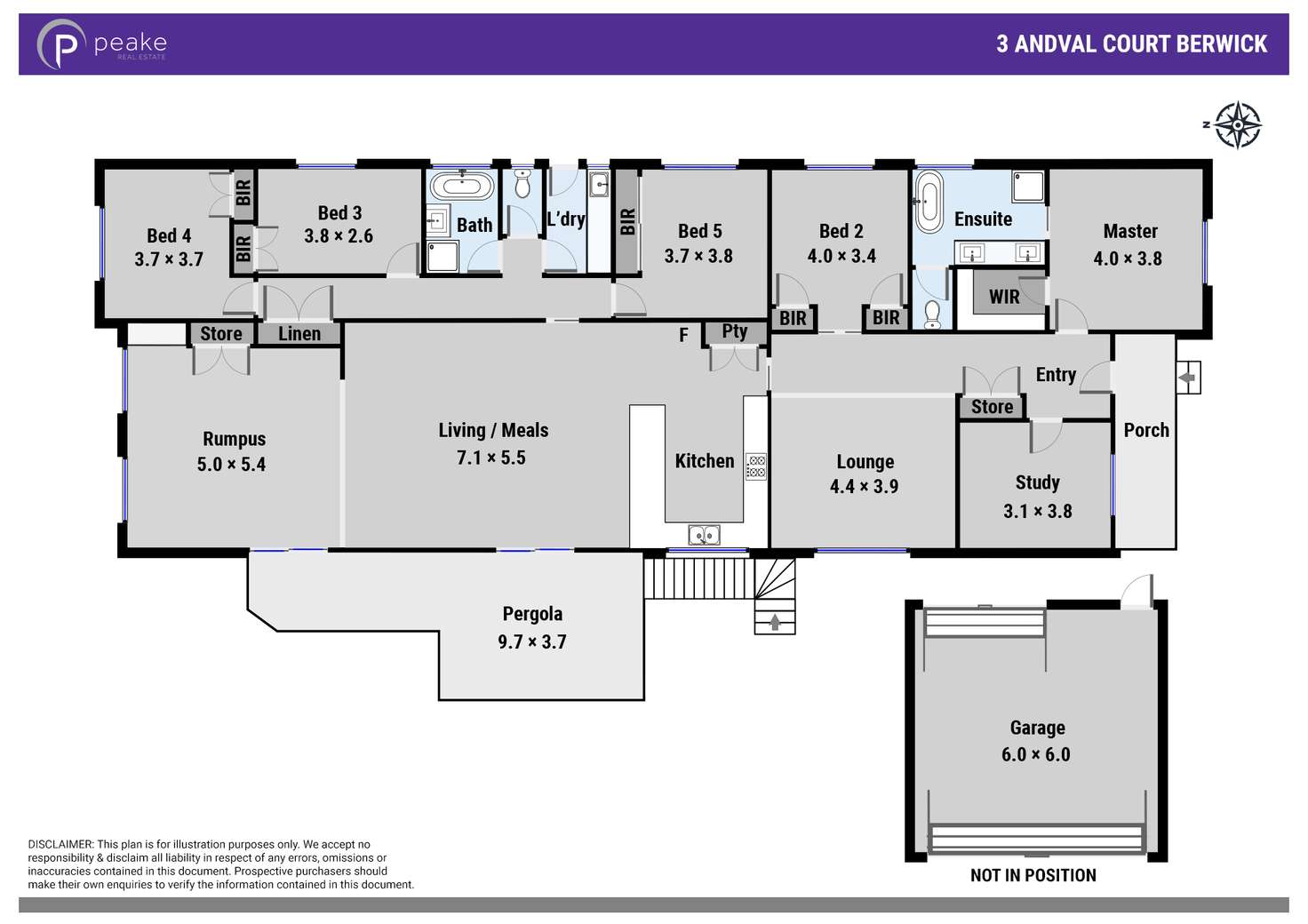 Floorplan of Homely house listing, 3 Andval Court, Berwick VIC 3806