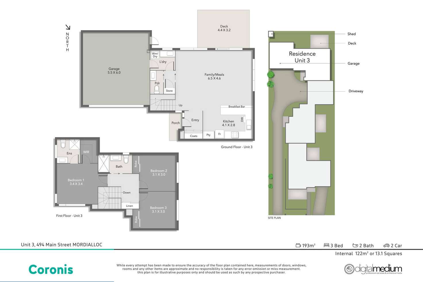 Floorplan of Homely townhouse listing, unit 3/494 Main Street, Mordialloc VIC 3195