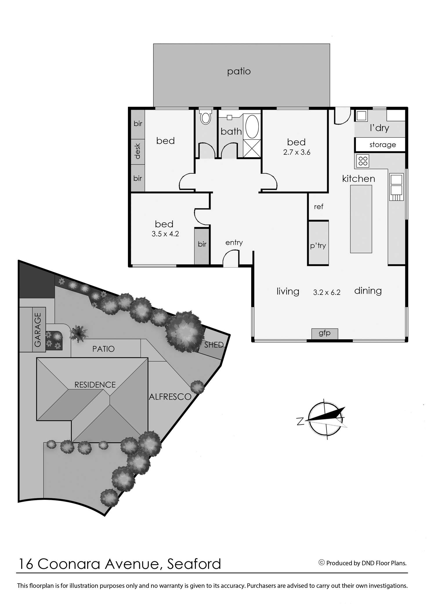 Floorplan of Homely house listing, 16 Coonara Avenue, Seaford VIC 3198