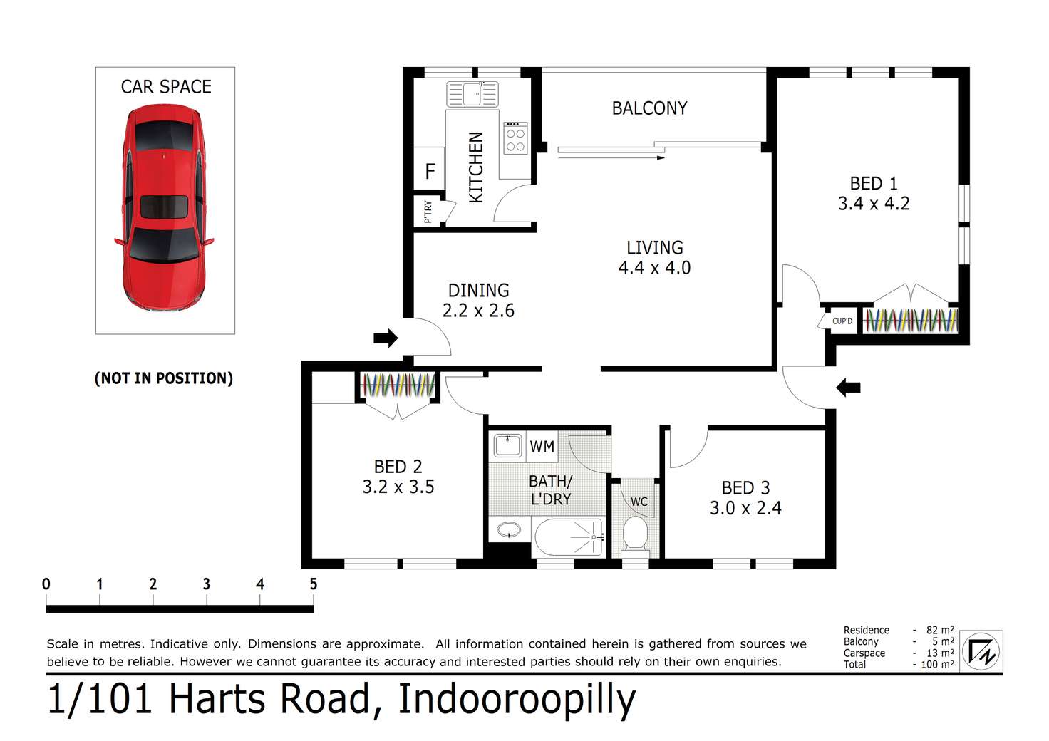 Floorplan of Homely unit listing, 1/101 Harts Road, Indooroopilly QLD 4068