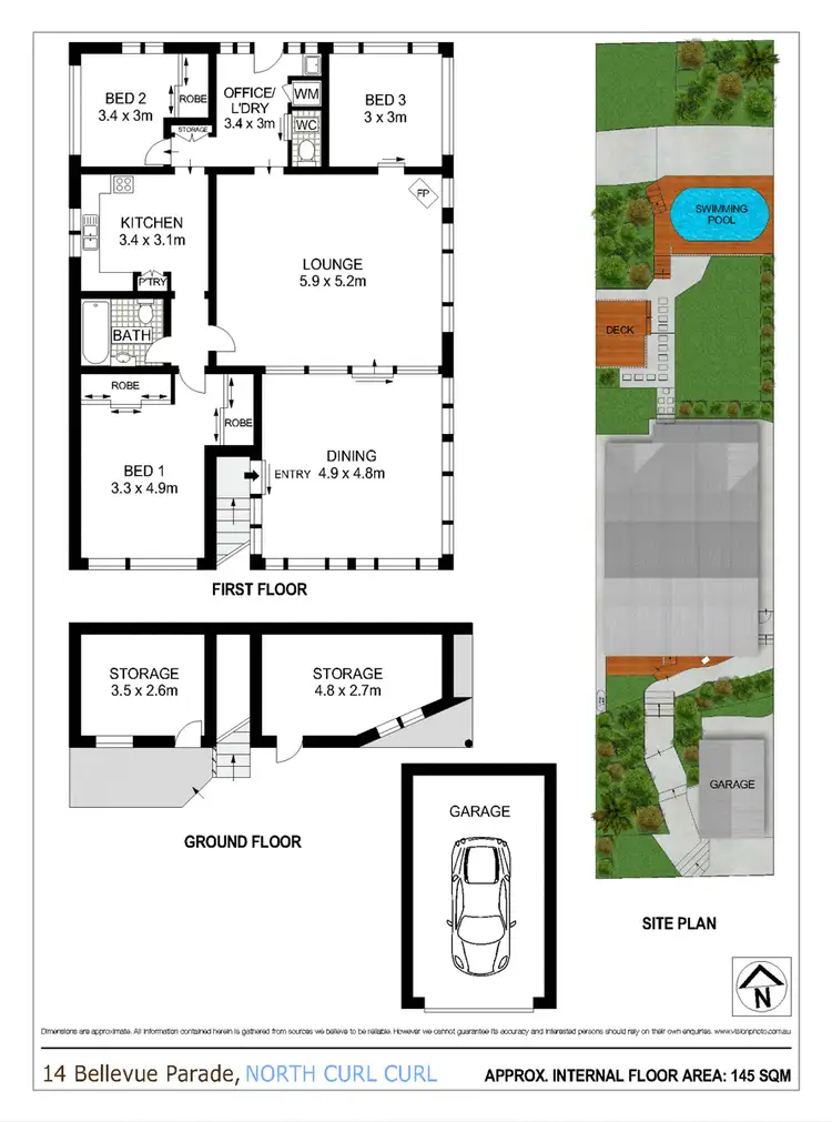 Floorplan of Homely house listing, 14 Bellevue Parade, North Curl Curl NSW 2099