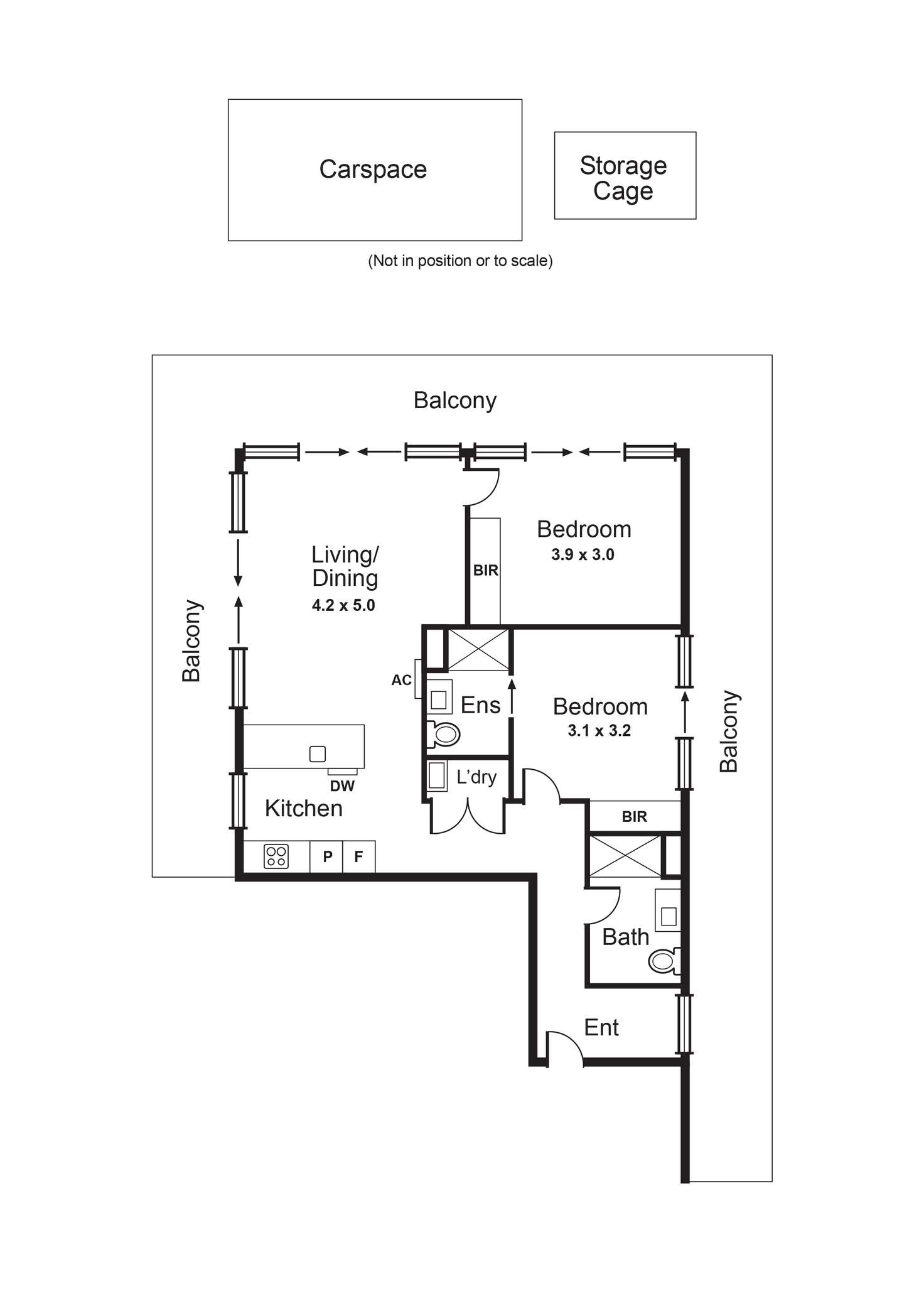 Floorplan of Homely apartment listing, 304/126 Brighton Road, Ripponlea VIC 3185