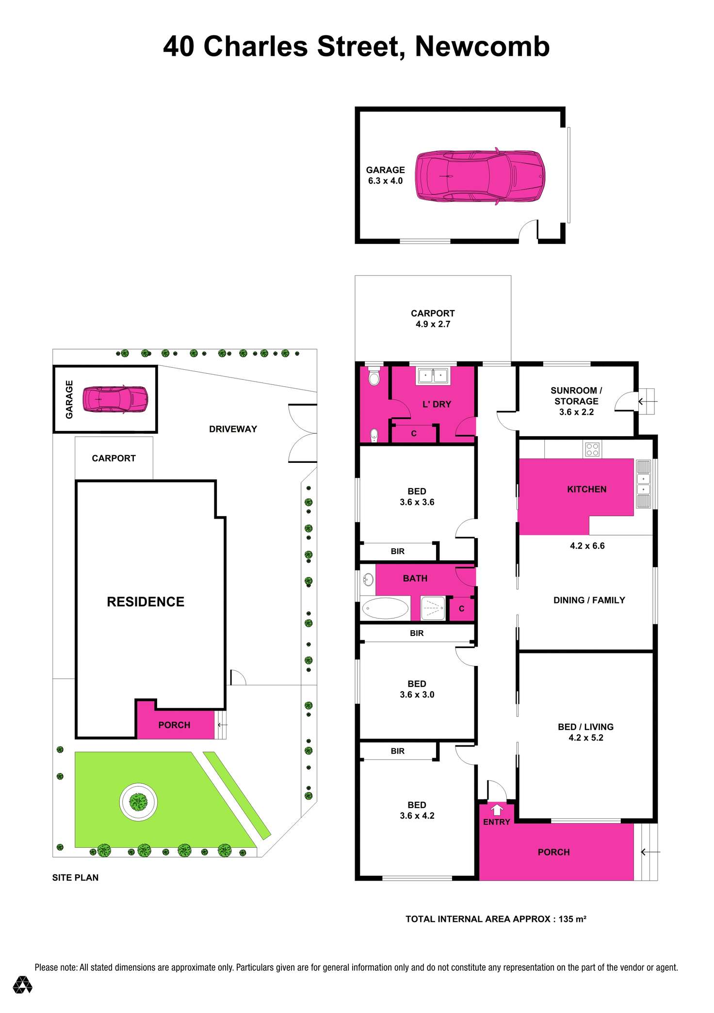 Floorplan of Homely house listing, 40 Charles Street, Newcomb VIC 3219