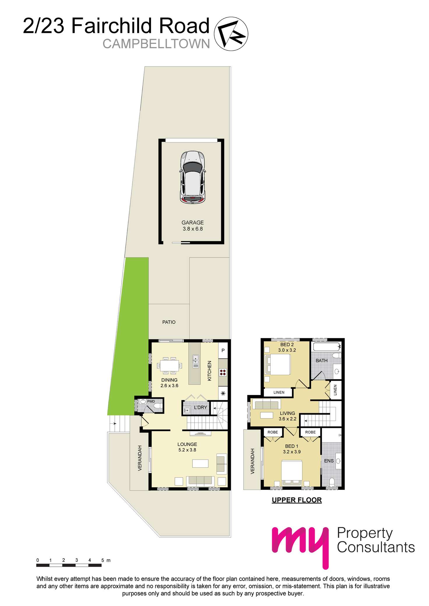 Floorplan of Homely townhouse listing, 2/23 Fairchild Road, Campbelltown NSW 2560