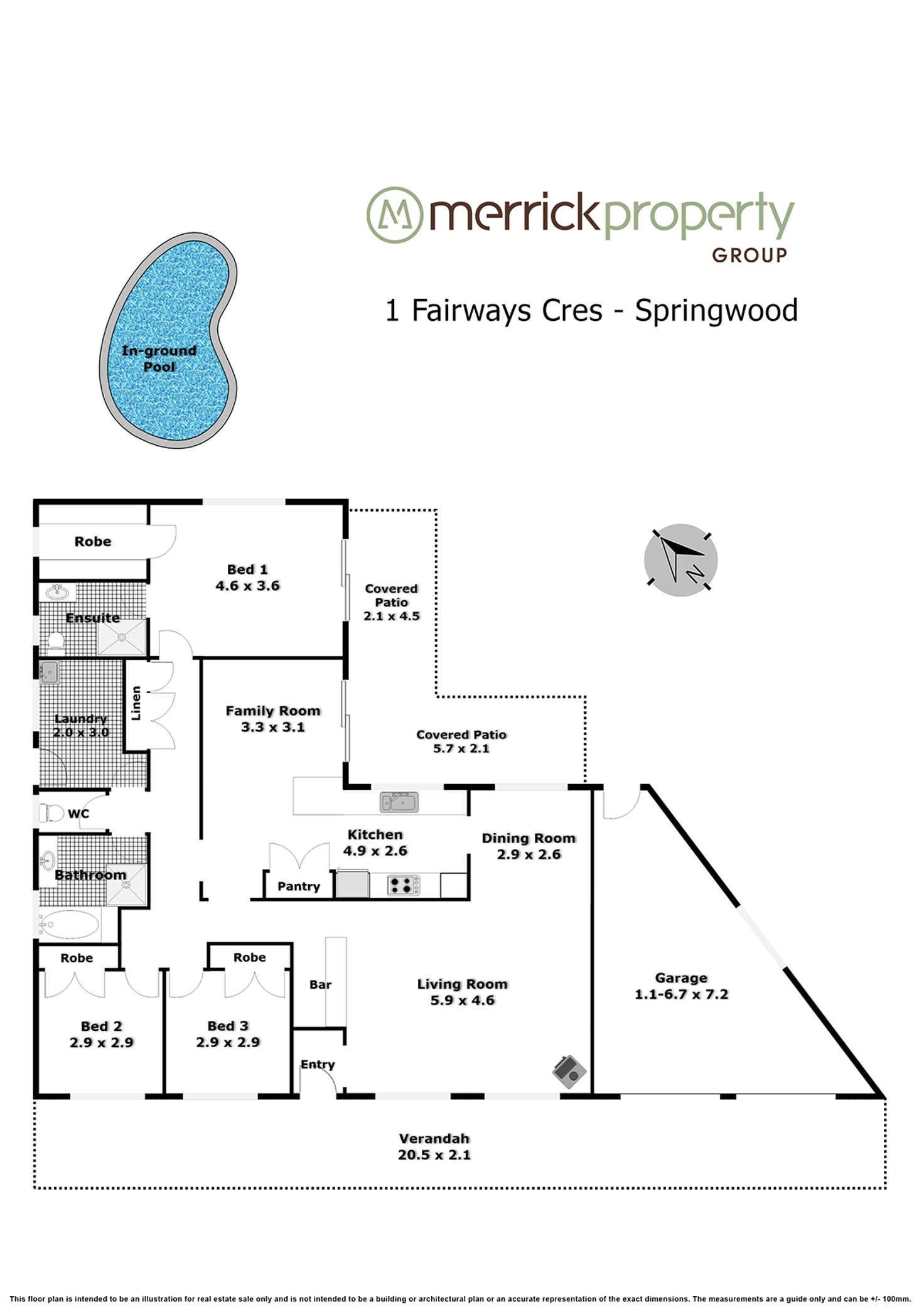 Floorplan of Homely house listing, 1 Fairways Crescent, Springwood NSW 2777