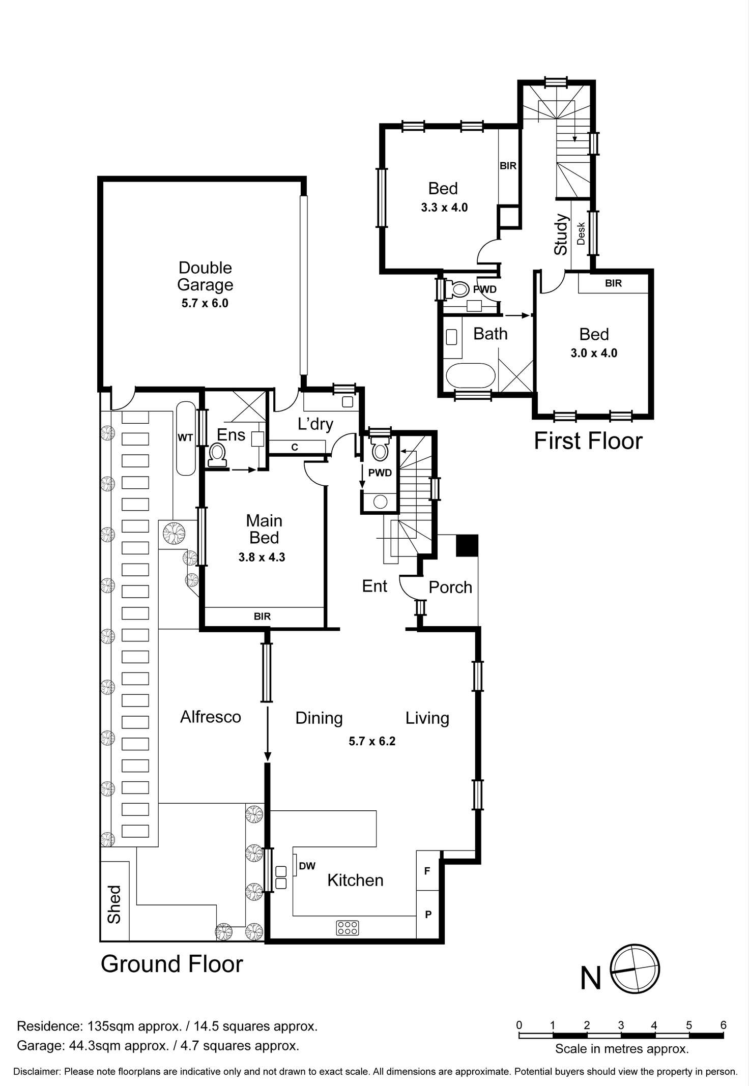 Floorplan of Homely townhouse listing, 2/35 Fowler Street, Bonbeach VIC 3196