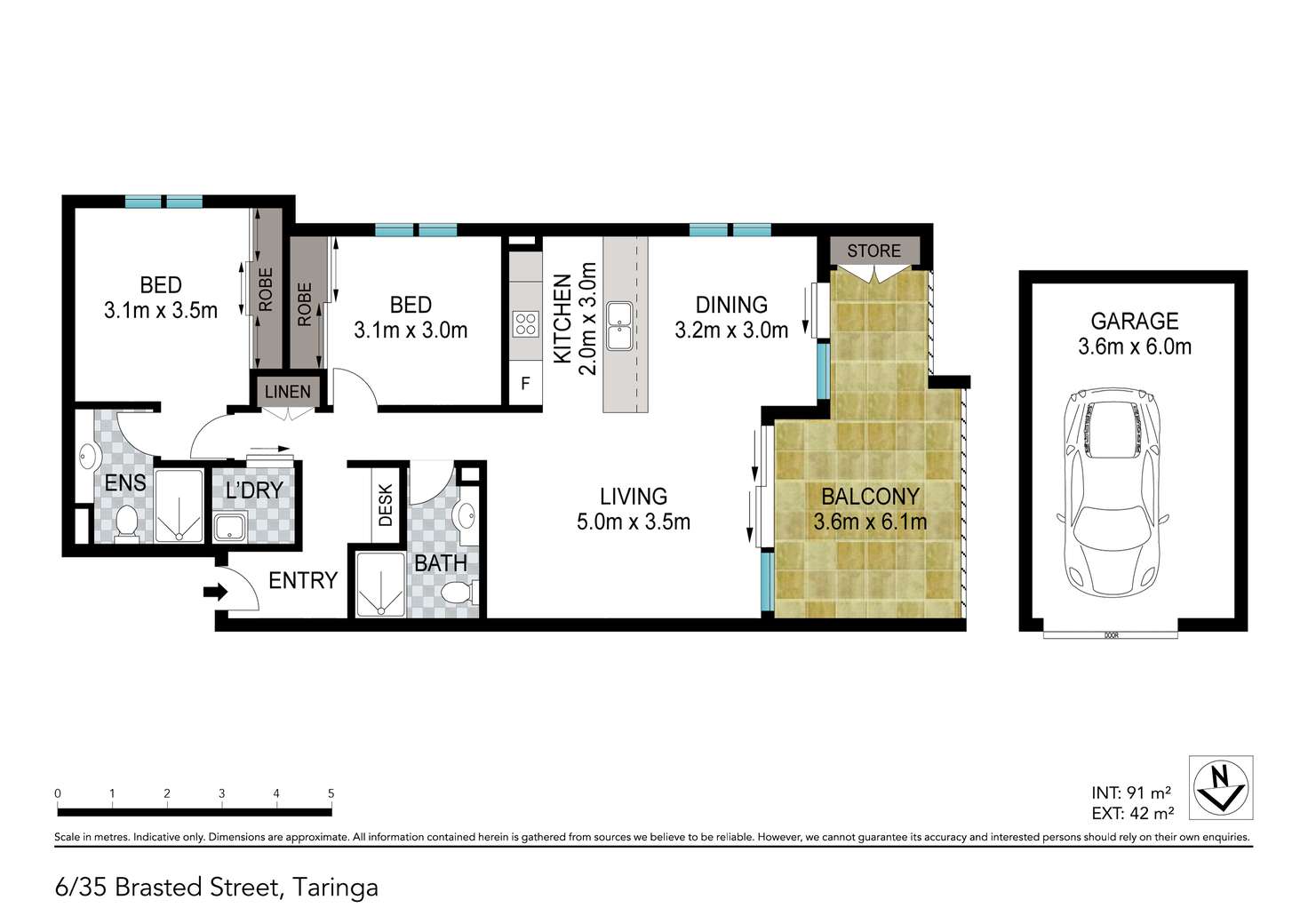 Floorplan of Homely unit listing, 6/35 Brasted Street, Taringa QLD 4068