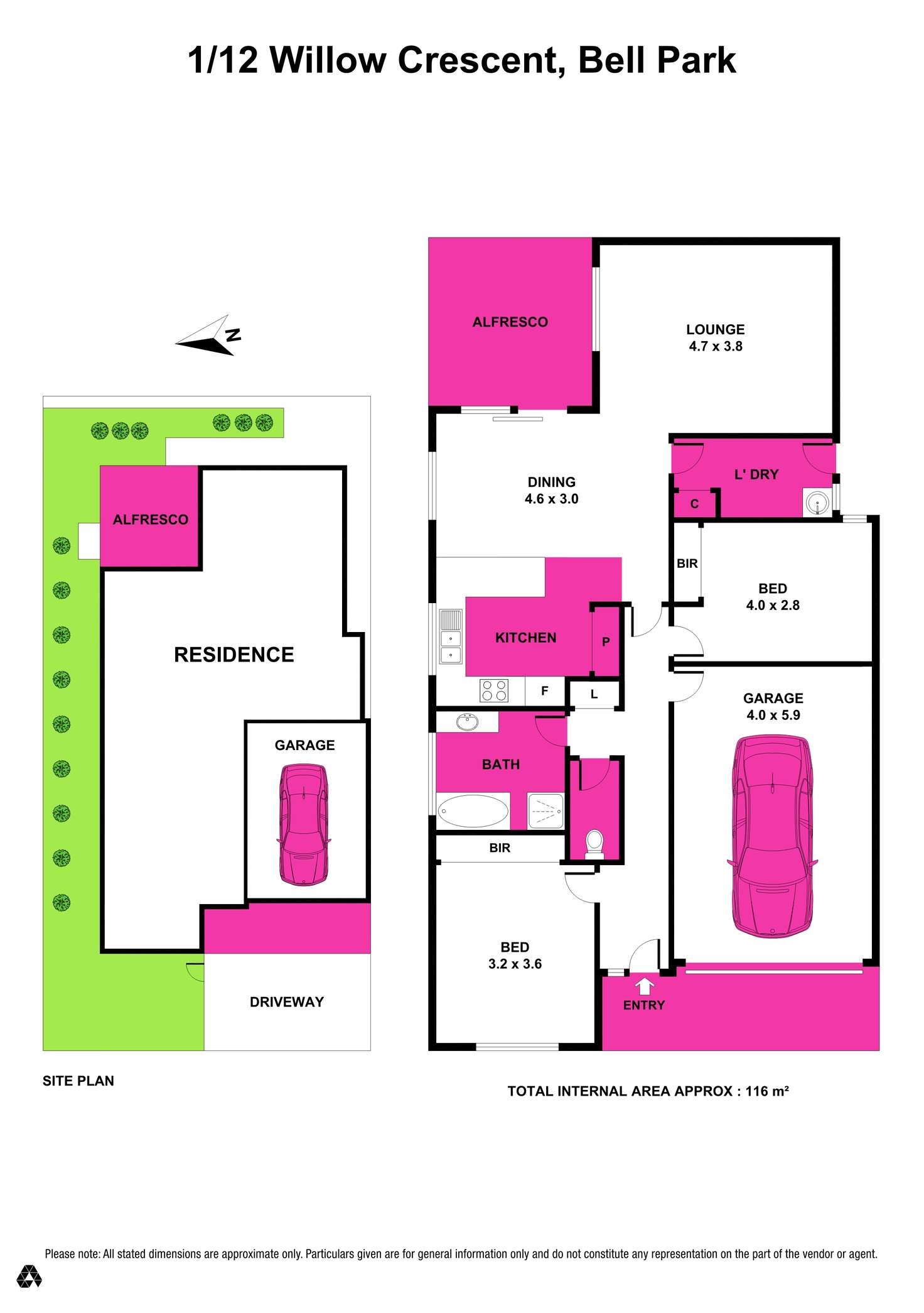Floorplan of Homely house listing, 1/12 Willow Crescent, Bell Park VIC 3215