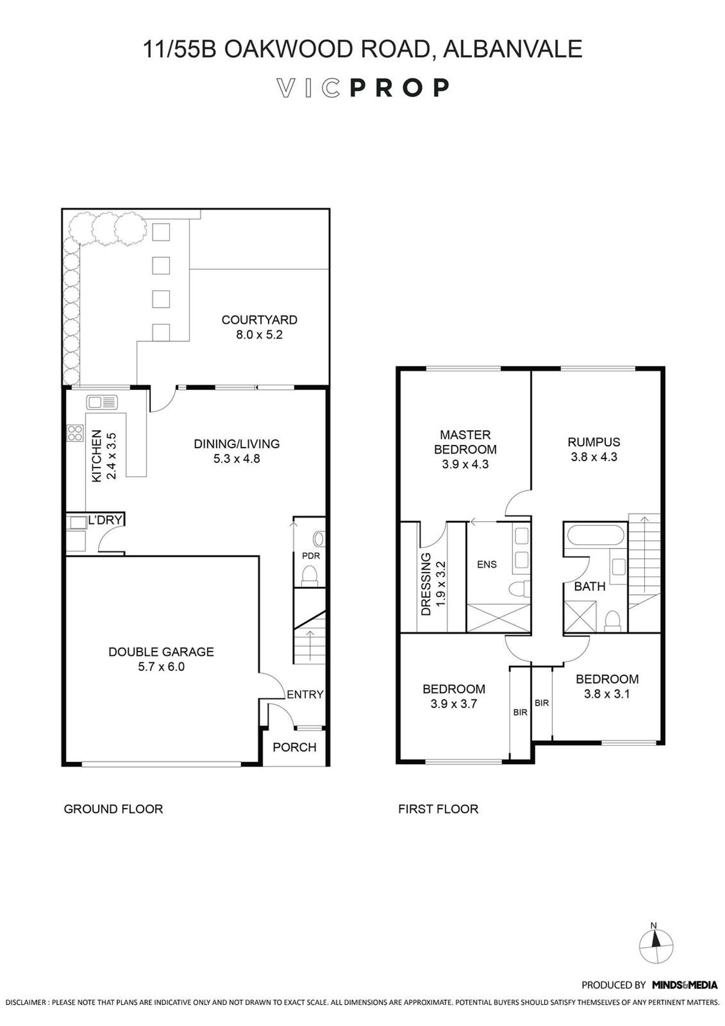 Floorplan of Homely townhouse listing, 11/55B Oakwood Road, Albanvale VIC 3021