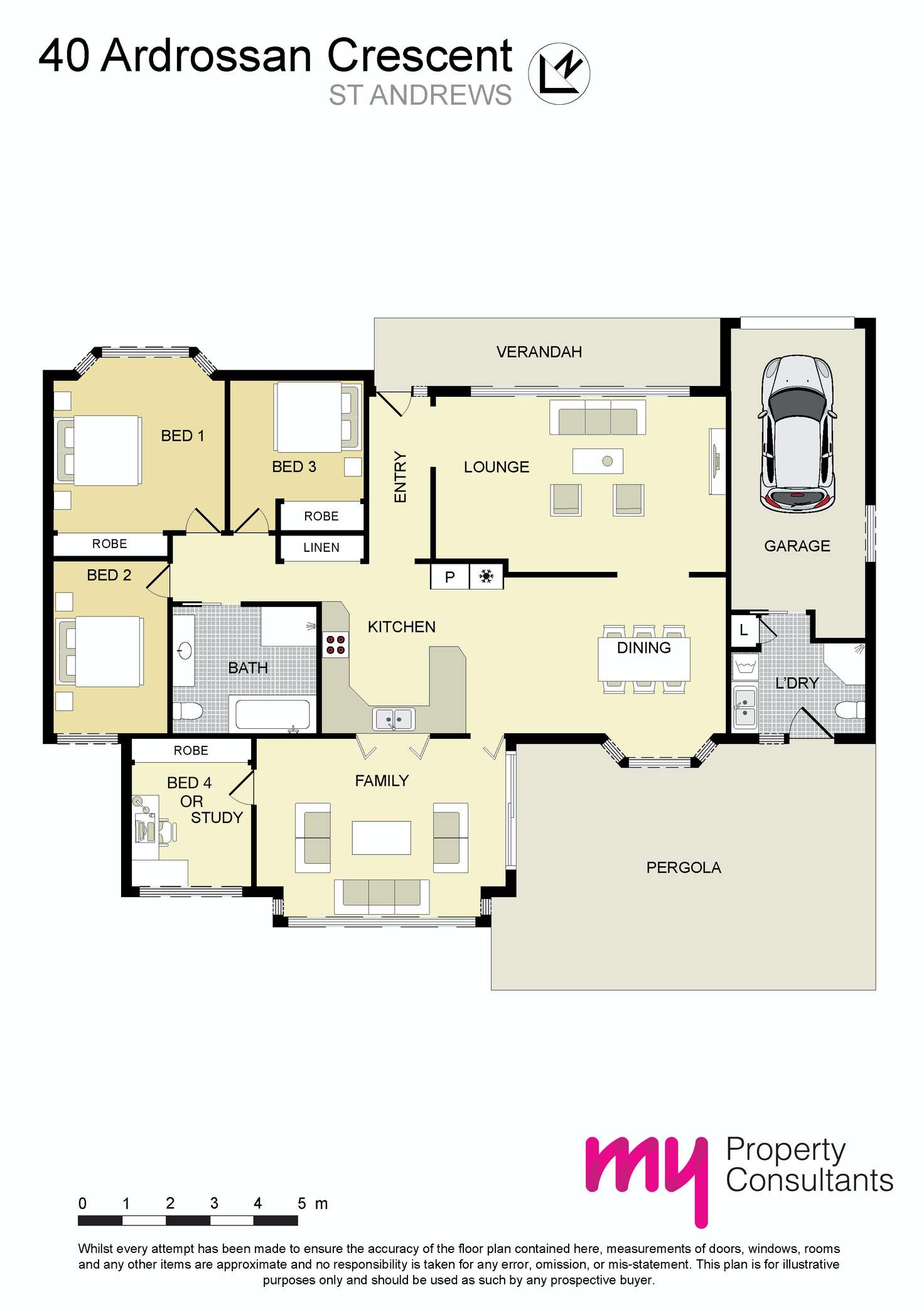 Floorplan of Homely house listing, 40 Ardrossan Crescent, St Andrews NSW 2566