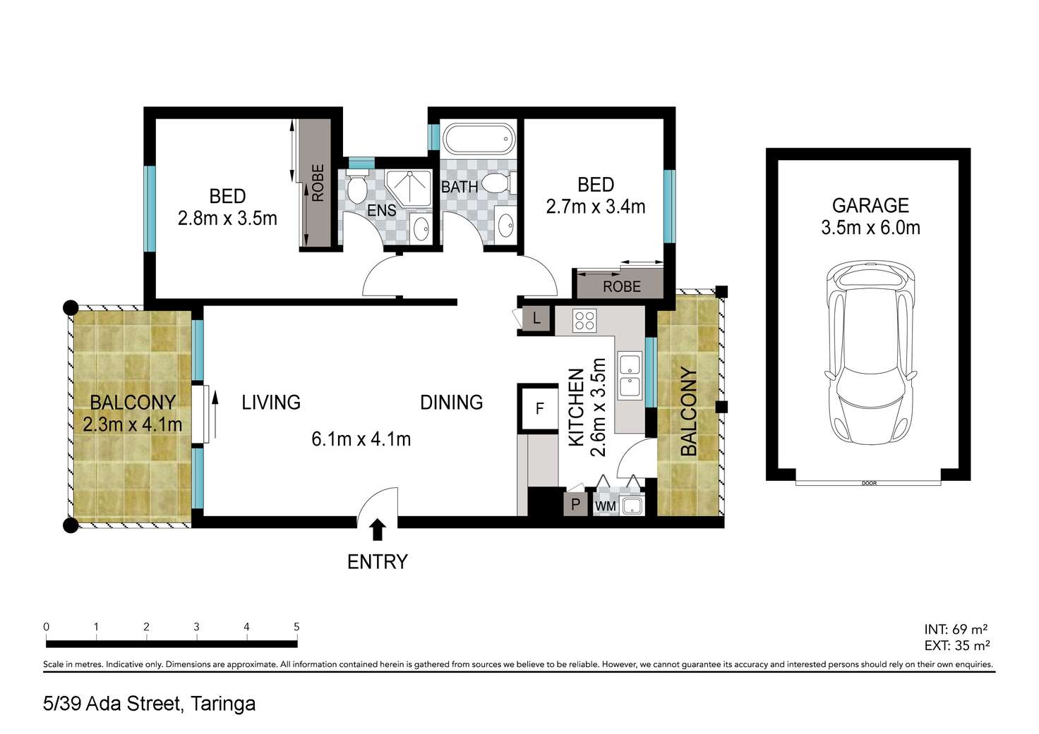Floorplan of Homely unit listing, 5/39 Ada Street, Taringa QLD 4068