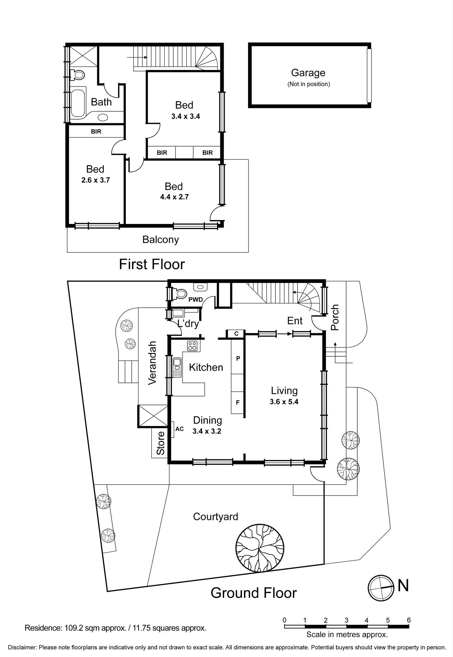 Floorplan of Homely townhouse listing, 1/113 Nepean Highway, Aspendale VIC 3195