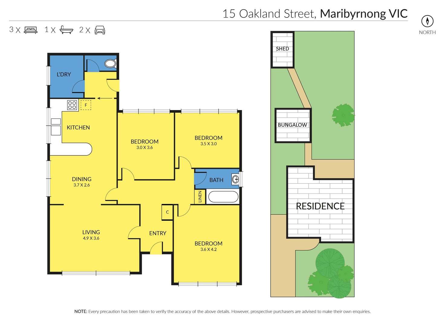 Floorplan of Homely house listing, 15 Oakland Street, Maribyrnong VIC 3032