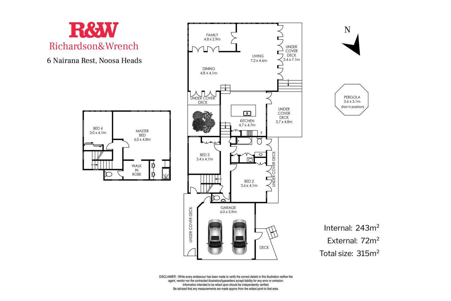 Floorplan of Homely house listing, 6 Nairana Rest, Noosa Heads QLD 4567