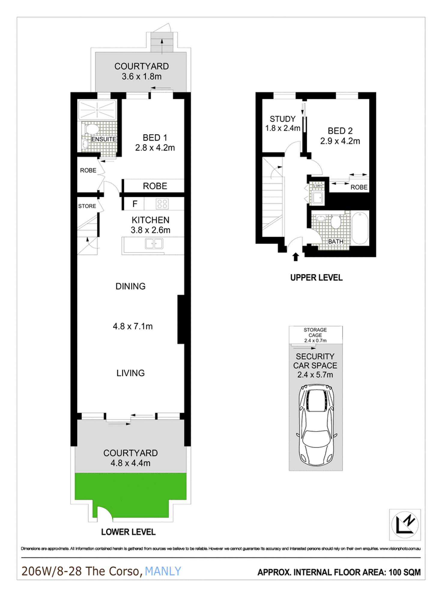 Floorplan of Homely apartment listing, 206W/8-28 The Corso, Manly NSW 2095