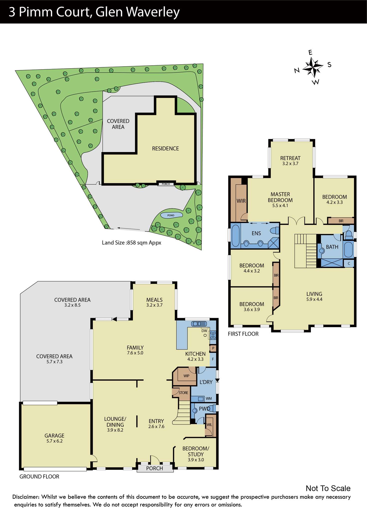 Floorplan of Homely house listing, 3 Pimm Court, Glen Waverley VIC 3150